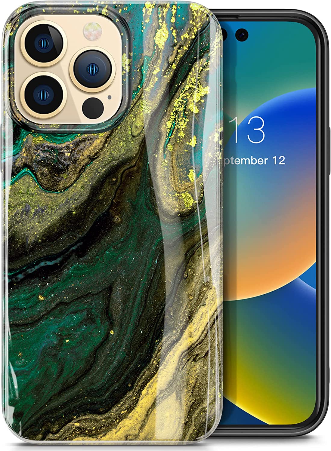 iPhone 14 Pro Case - Military Grade Shockproof Protective Cover with Marble Design | Drop Tested for Ultimate Protection | Perfect for Outdoor Activities & Daily Use