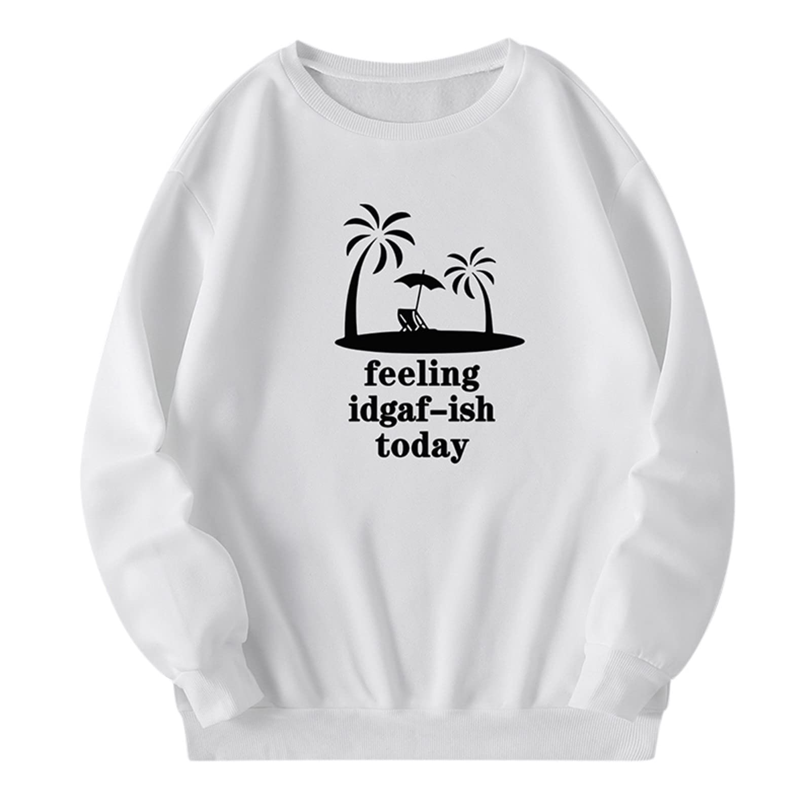 XINSHIDE Women's Cactus Print Fleece Hoodie - Cozy Round Neck Pullover Sweater & Loose Fit Sweatpants Set for Autumn Winter | Casual Outfit, Lounge Wear, Petite Sizes