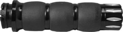 Avon & Velvet Air Grips Rival Black #AIR-96-AN-FL-RI Compatible with Harley Davidson Motorcycles - Perfect for Custom Bike Handlebars and Comfort Riding