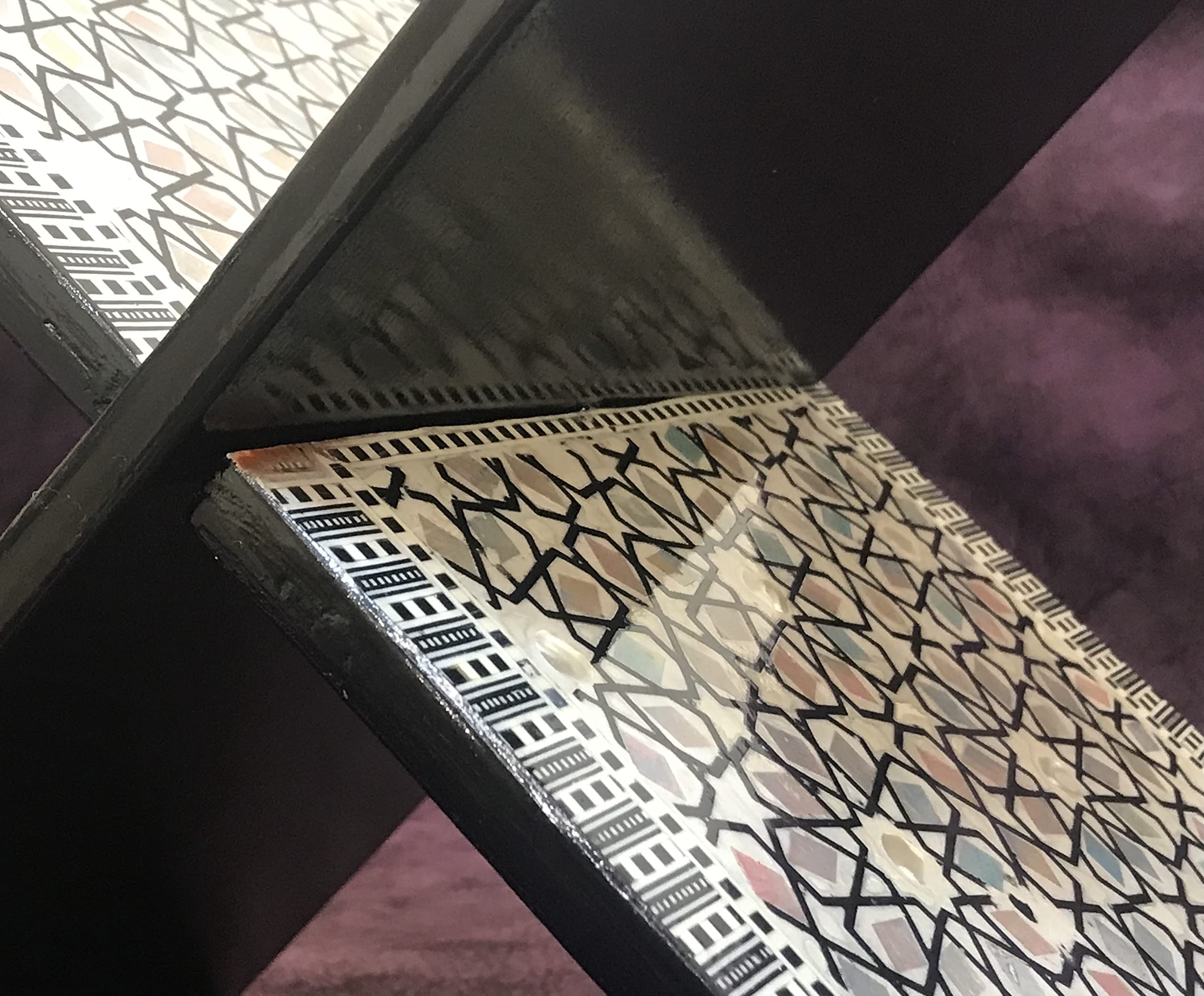 Handmade Egyptian Quran Stand - Beech Wood with Mother of Pearl Inlay | Islamic Prayer Book Holder | Perfect for Home, Mosque & Gift Giving