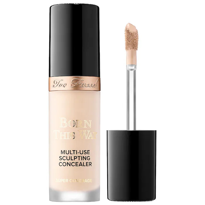 Too Faced Born This Way Super Coverage Multi-Use Concealer - Full Coverage, Natural Finish for Dark Circles, Blemishes & Contouring (Makeup & Beauty Essentials)