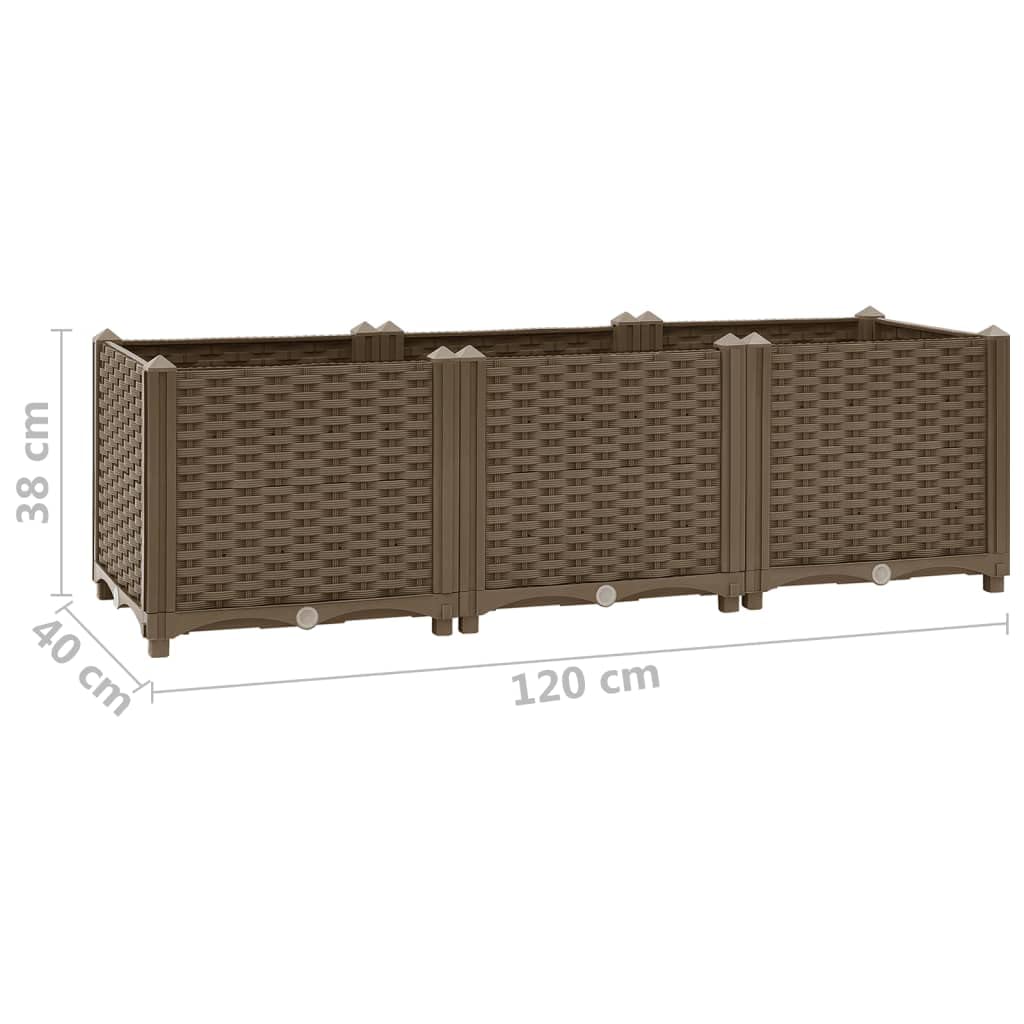 47.2x15.7x15 Inch Raised Garden Bed for Vegetables Flowers Herbs - Durable Polypropylene Outdoor Planter Box - Perfect for Backyard Patio Deck Lawn Gardening & Home Decoration