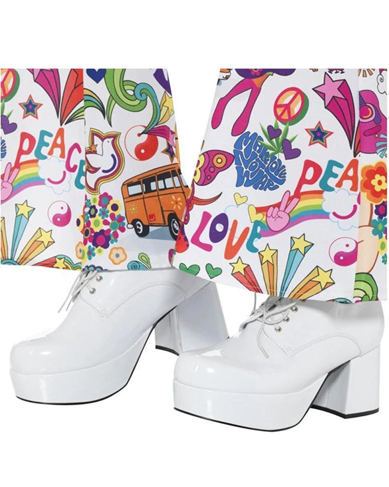 Retro 70s Platform Sneakers for Men - Vintage High Top Casual Shoes for Disco & Party Outfits