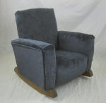 Comfortable Navy Blue Rocking Chair for Living Room, Nursery & Outdoor Relaxation - Modern Ergonomic Design for Adults & Seniors