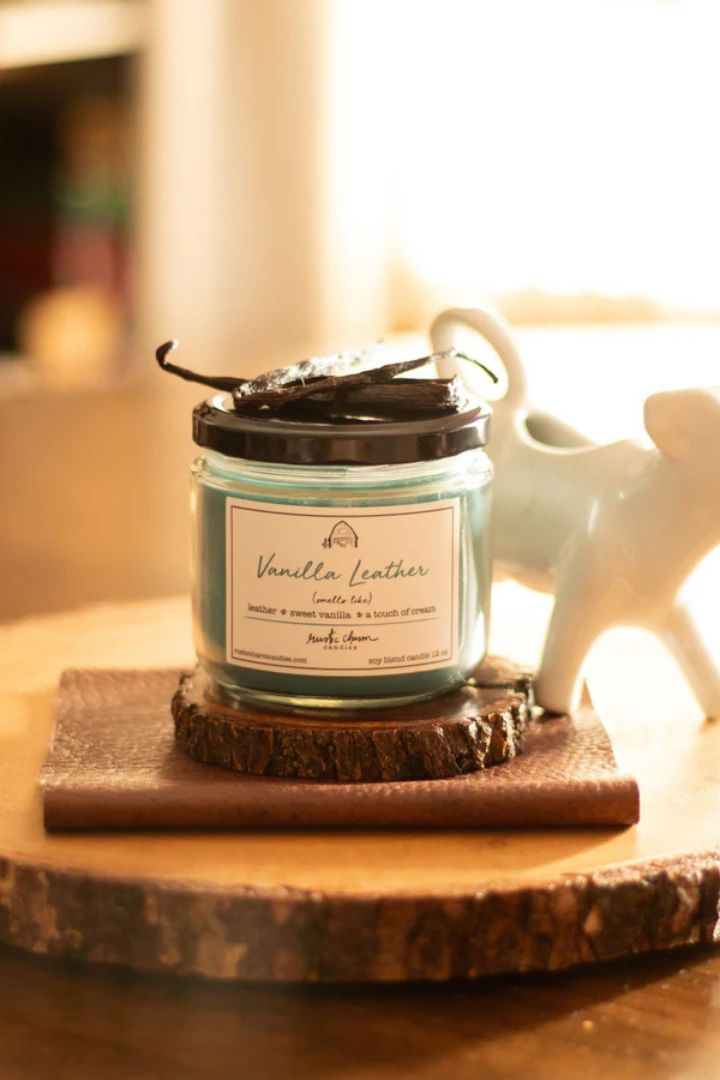 Rustic Charm Vanilla Scented 12 Oz Soy Wax Candle - Perfect for Home Decor, Relaxation & Aromatherapy