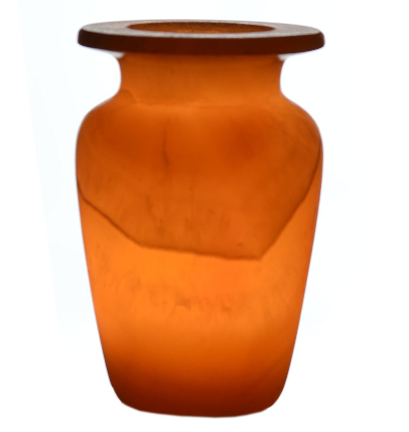 Handmade Alabaster Candle Lamp - Small Decorative Tabletop Light for Home, Spa, Meditation & Romantic Ambiance