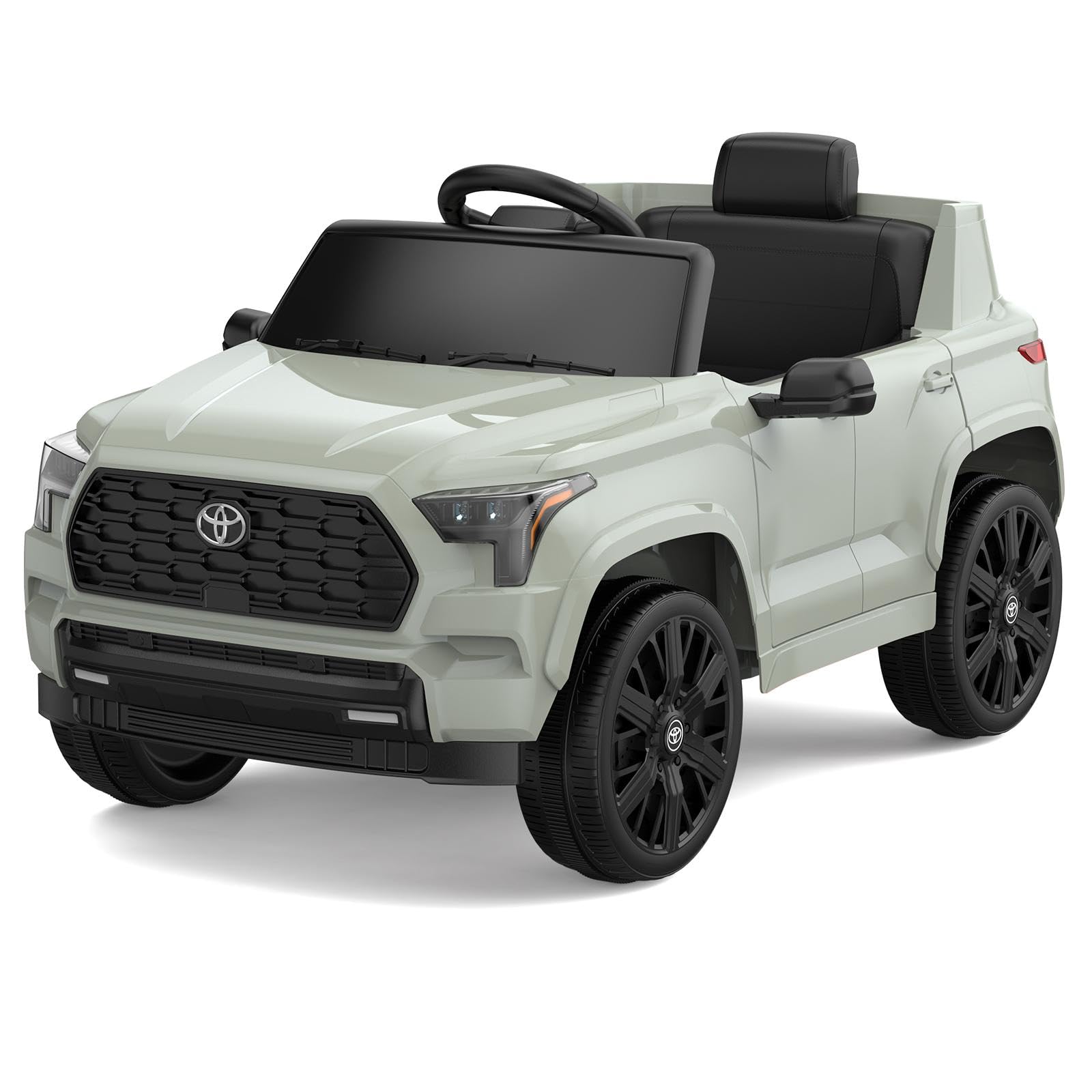 12V Battery Powered Kids Ride on Truck - Licensed Toyota Electric Car for Children with Remote Control, Spring Suspension, LED Lights & Music | 3 Speed Modes | Outdoor Play, Birthday Gifts, Backyard Fun