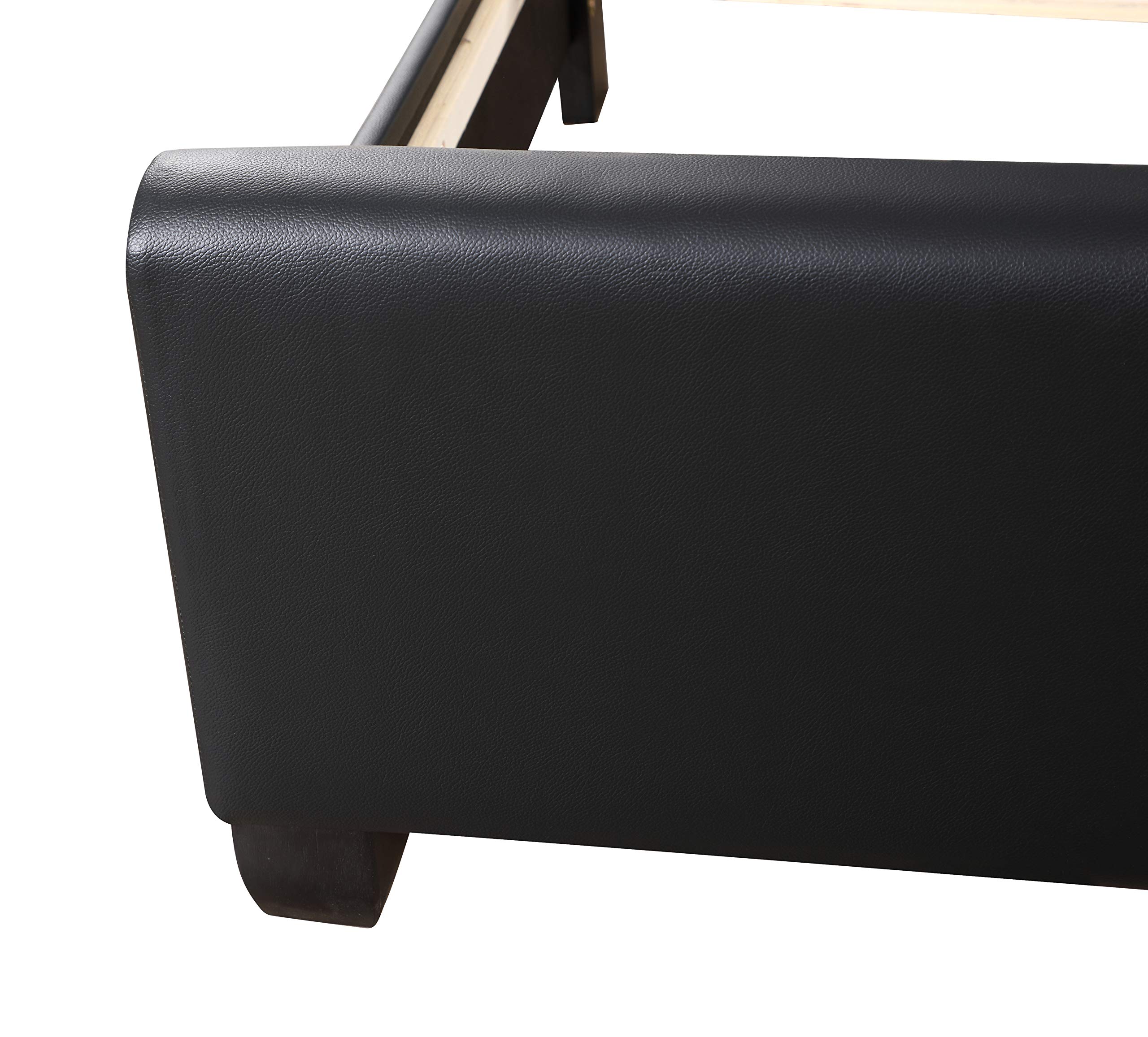 Glory Furniture Queen Size Black Sleigh Bed with 2 Storage Boxes - Perfect for Master Bedroom, Guest Room & Cozy Home Decor