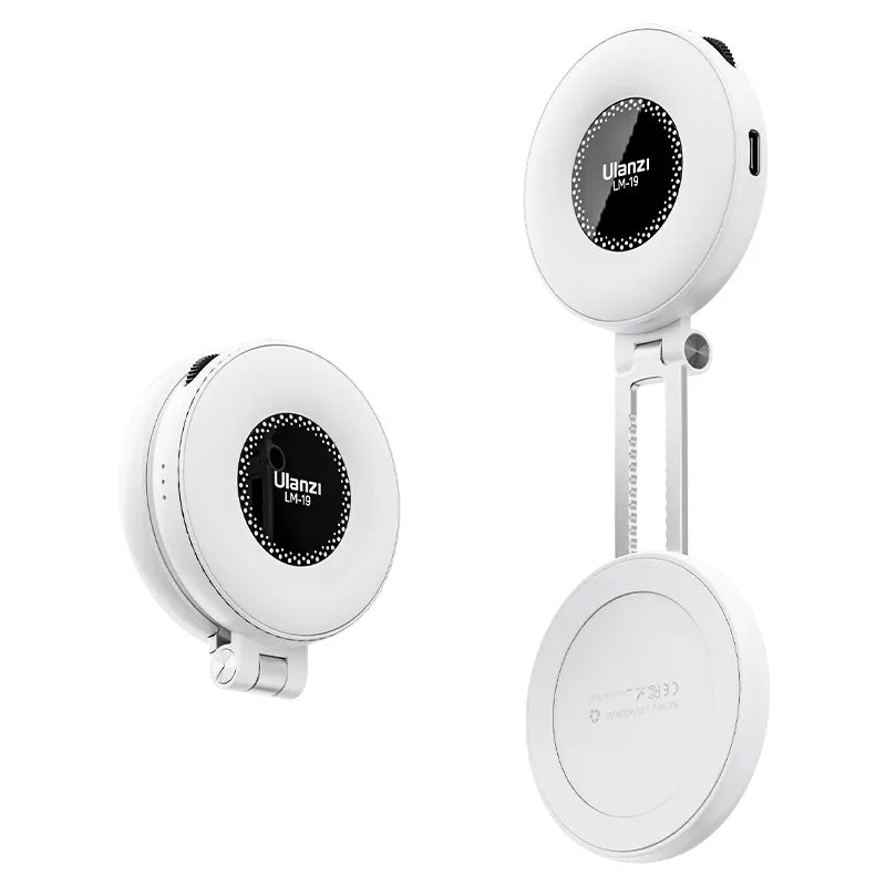 Ulanzi LM19 MagSafe LED Selfie Ring Light with Adjustable Brightness - Perfect for iPhone Photography, YouTube Videos & TikTok Content Creation