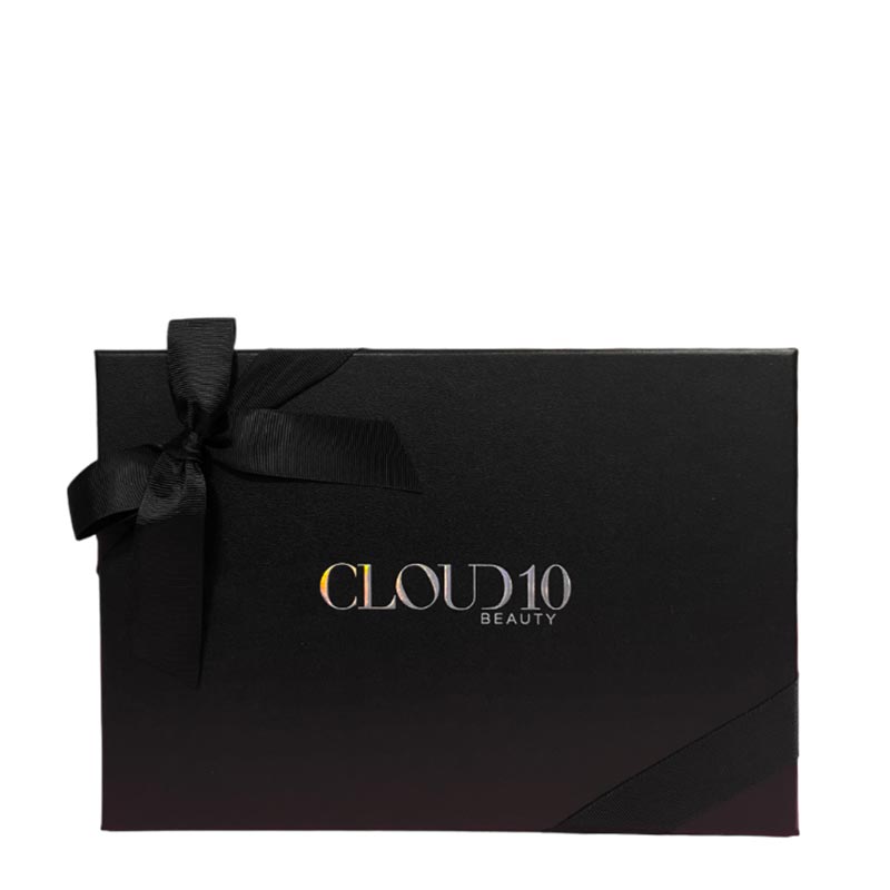 Cloud 10 Beauty Luxury Gift Box with Black Ribbon - Perfect for Birthday, Anniversary & Holiday Gifts | Elegant Present for Women & Makeup Lovers