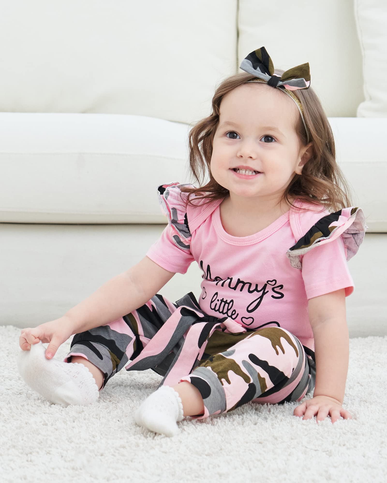 Adorable Infant Baby Girl Clothes - Newborn Long Sleeve Romper & Pants Set for Fall/Winter | Soft & Cozy Outfit for Girls 0-24 Months | Perfect for Family Photos, Playdates & Holiday Events