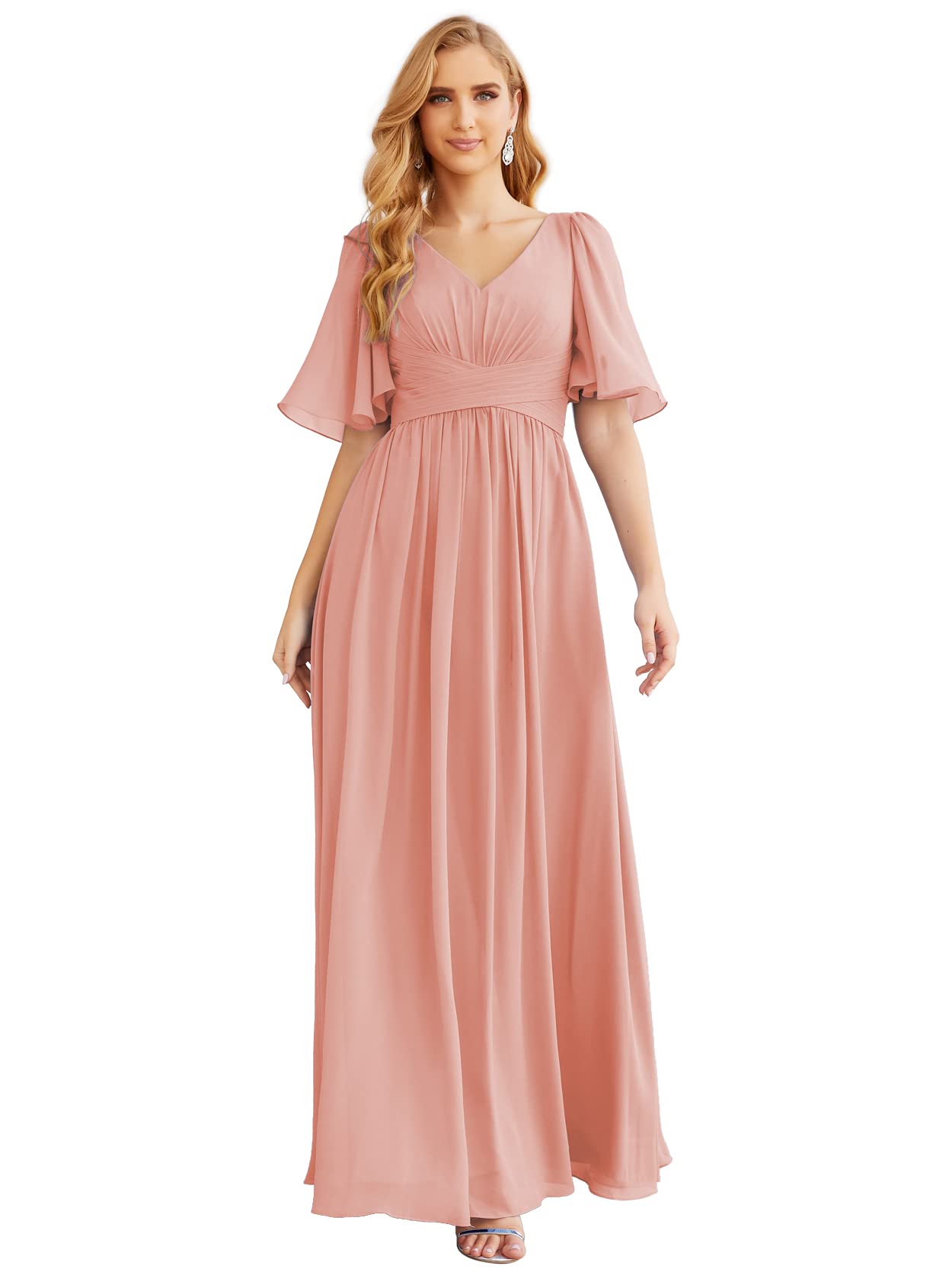 Elegant Chiffon Bridesmaid Dresses for Women - Long Formal Wedding Party Gowns for Prom, Evening Events & Special Occasions
