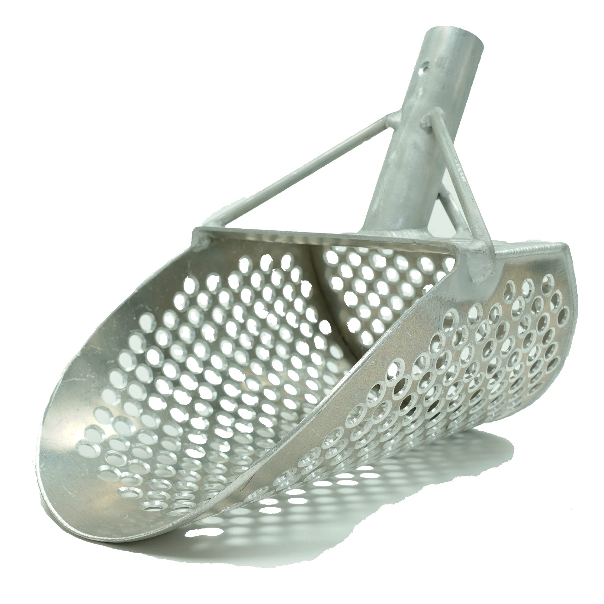 Poseidon Aluminum Large & Light Beach Sand Scoop - 3mm AMG5 Metal Detector Accessory for Treasure Hunting, Shell Collecting & Beach Activities