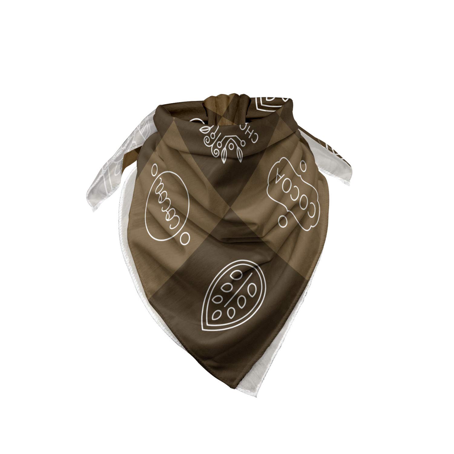 Ambesonne Chocolate Bandana - Unisex Head & Neck Scarf for Outdoor & Casual Wear