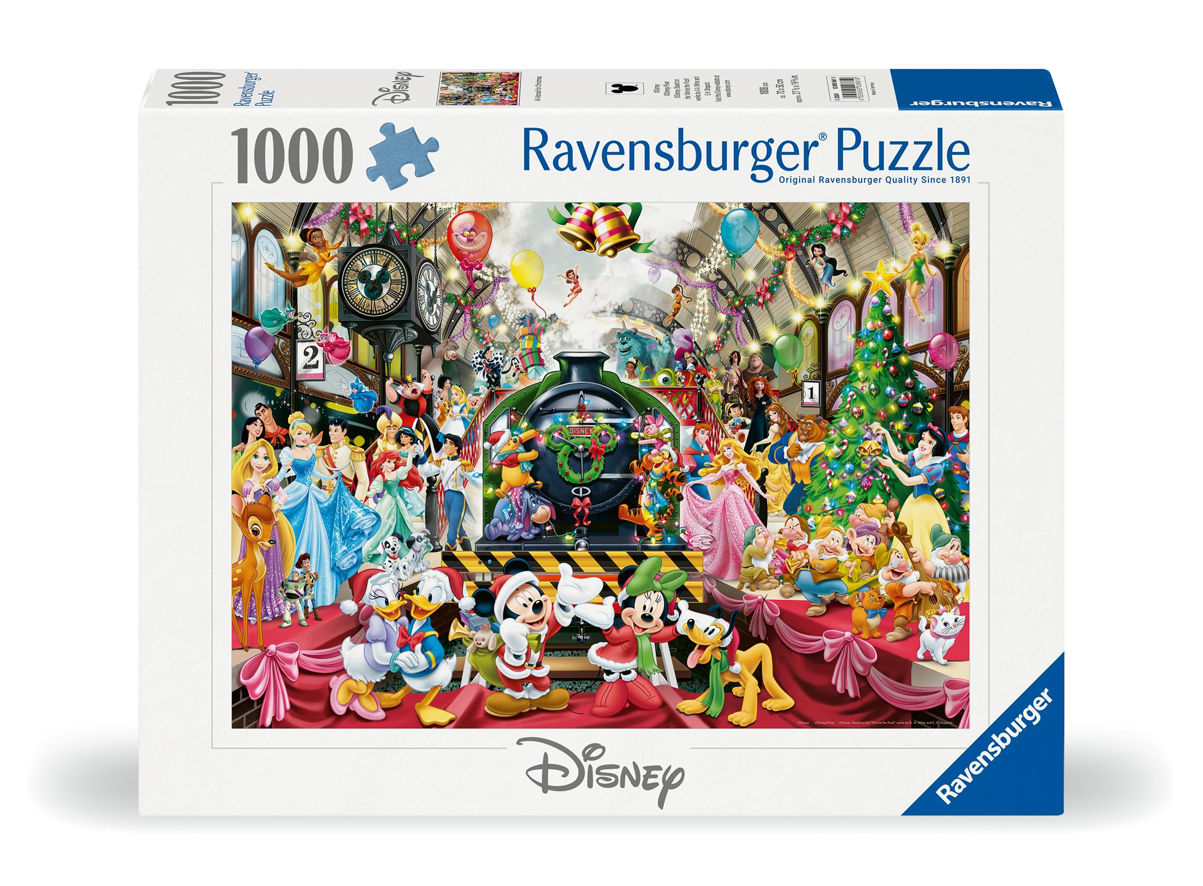 Ravensburger Disney Christmas Puzzle - 1000 Piece Jigsaw Puzzle for Adults, Premium Quality Puzzle Glue for Framing, Disney Holiday Puzzle (70x50cm) - Perfect for Family Bonding, Holiday Decor & Relaxation