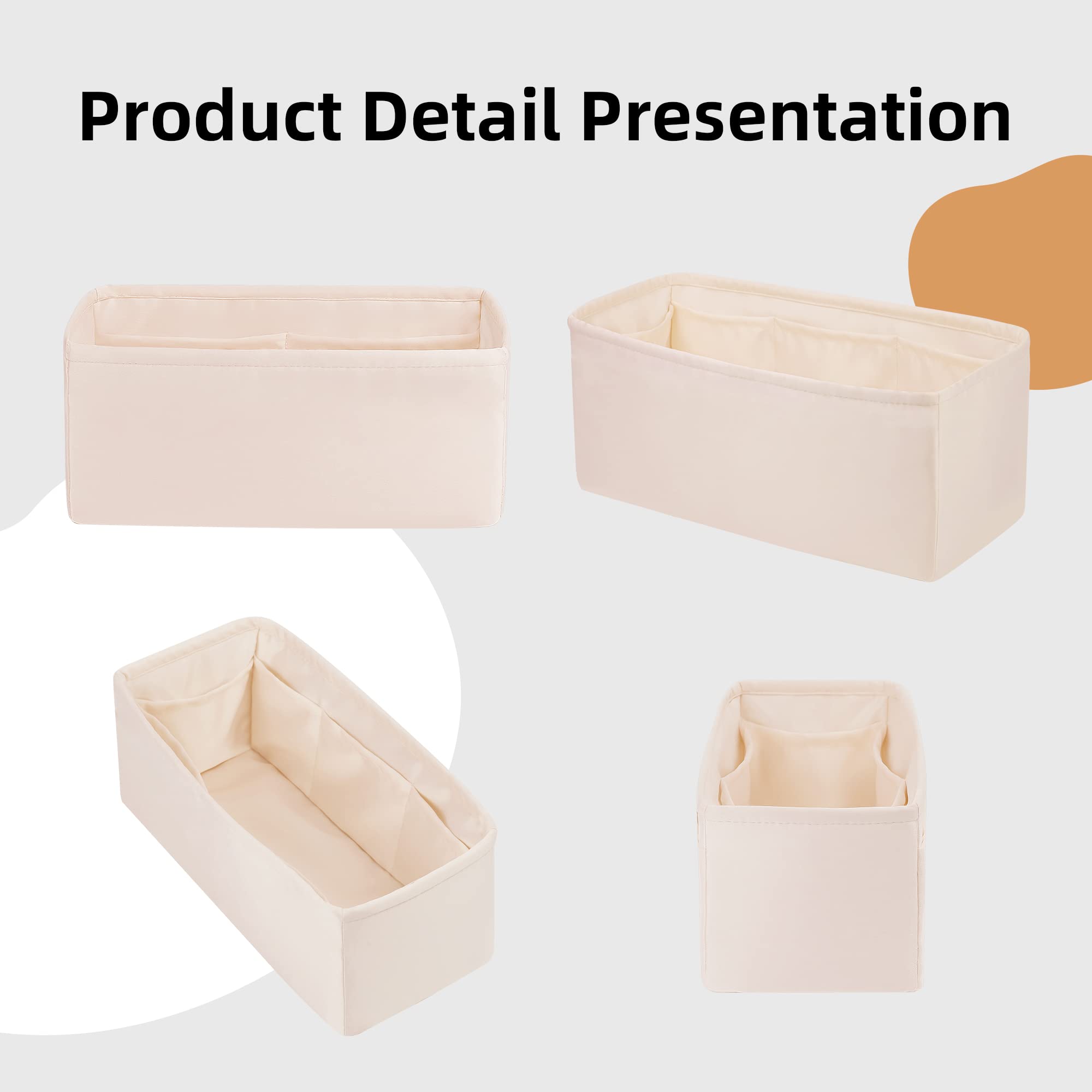 Luxury DGAZ Silky Purse Organizer Insert - Premium Handbag & Tote Organizer for Hermes Garden Party 30/36 Bags (Craie, GP30) | Perfect for Work, Travel & Everyday Use
