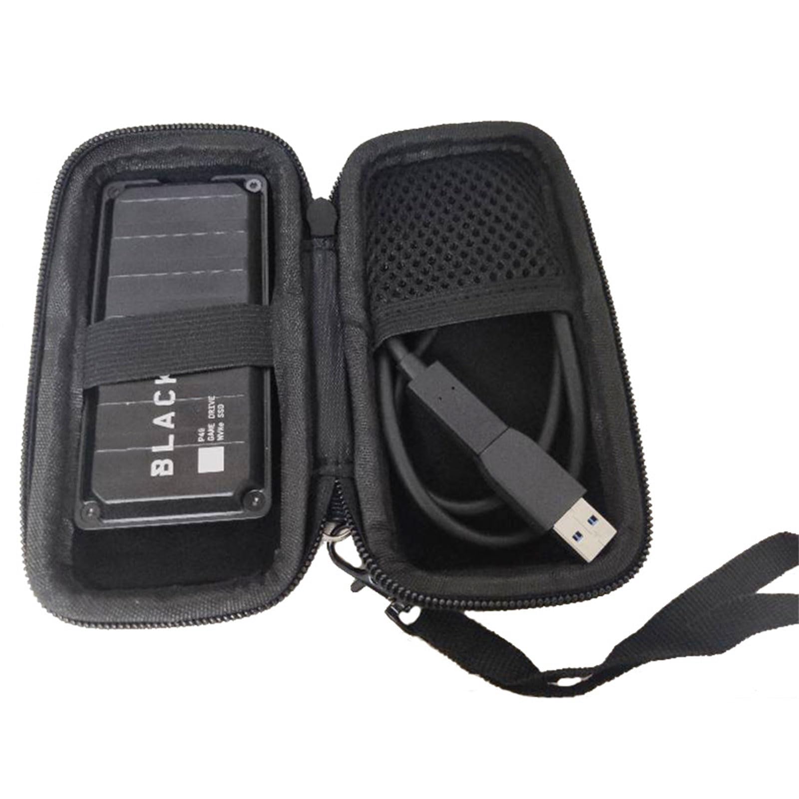 WELLDOER Hard Drive Carrying Case for BLACK P40 - Shockproof & Crushproof Protective Storage Bag for SSD, HDD, Gaming Devices - Perfect for Travel, Office & Data Backup