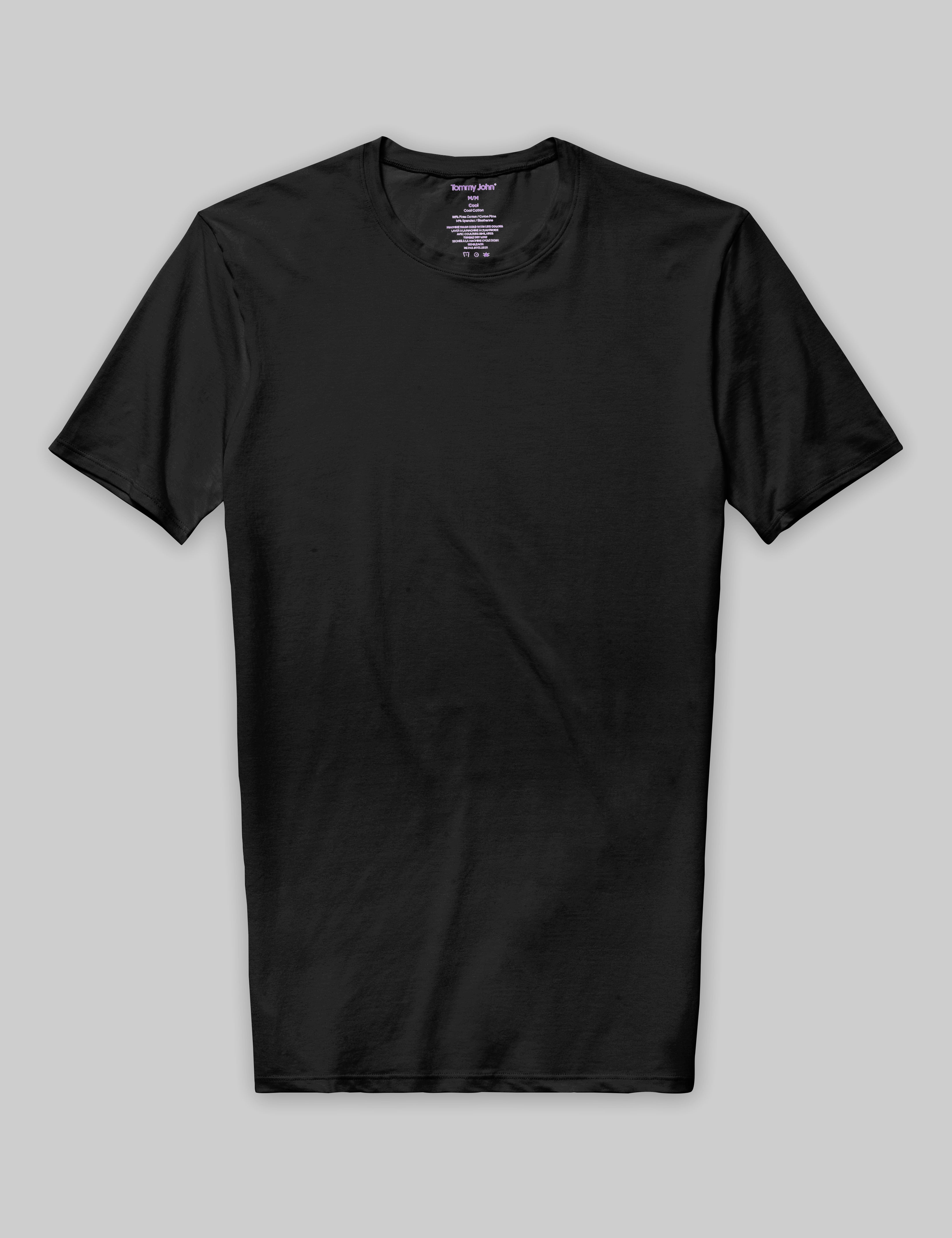 Cool Cotton Crew Neck Stay Tucked Undershirt for Men - Breathable Comfort Fit Undershirt for Work & Everyday Wear - Stay Cool & Tucked All Day