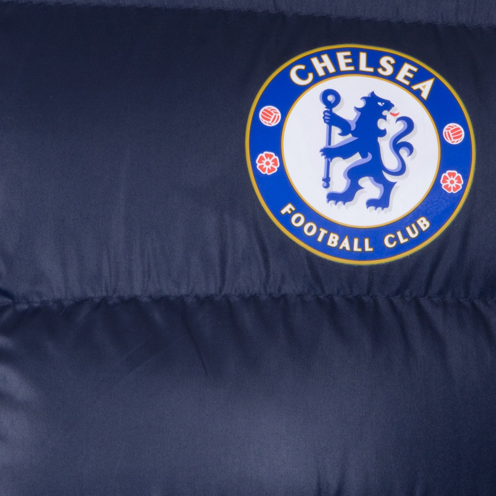 Chelsea FC Official Soccer Gift - Men's Quilted Hooded Winter Jacket for Football Fans | Warm & Stylish Outerwear for Cold Weather Games & Outdoor Activities