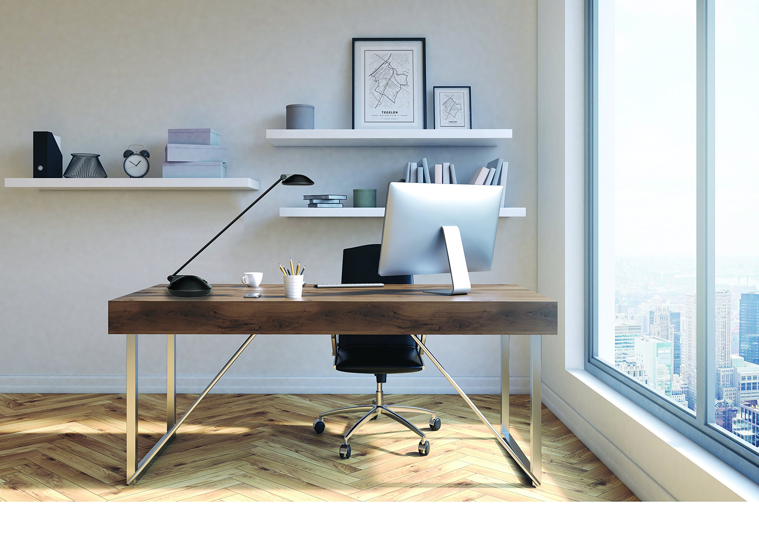 Joker 2.0 LED Desk Lamp with Adjustable Brightness - Black Modern Study Light for Office, Reading & Gaming (Eye-Caring Task Lighting)
