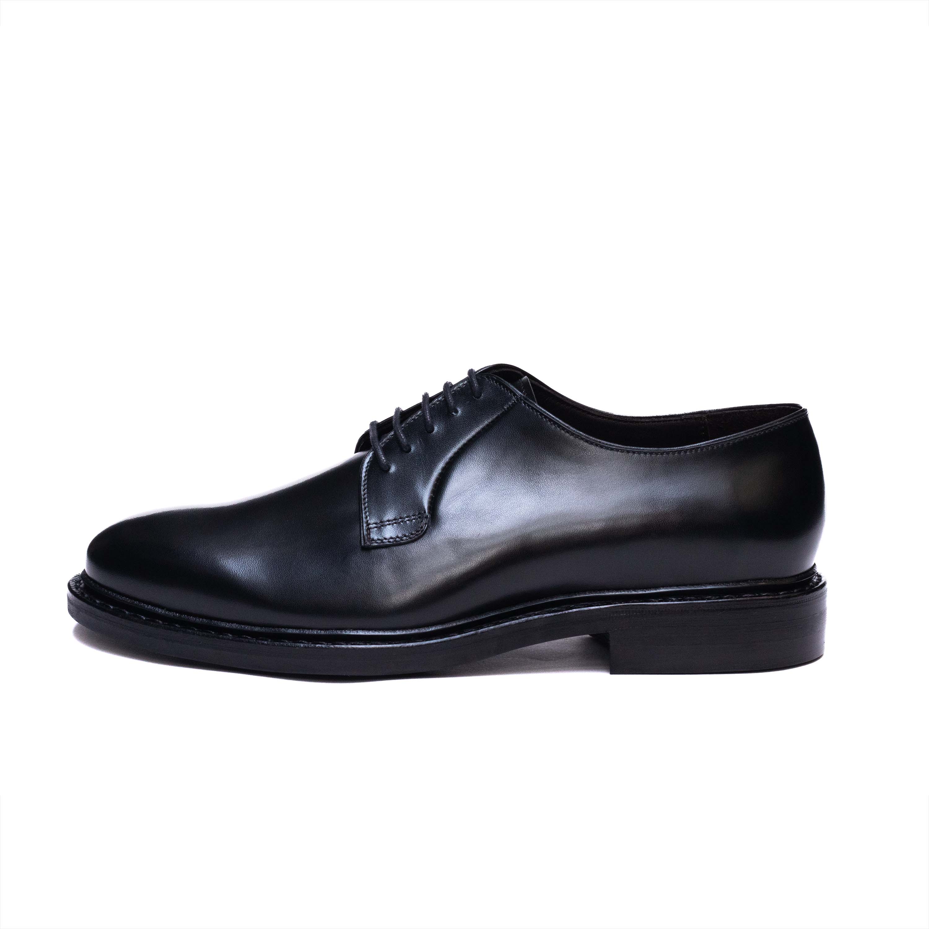 Men's Plain Toe Black Calf Leather Dress Shoes 98651 - Classic Formal & Business Attire for Office, Weddings & Special Occasions