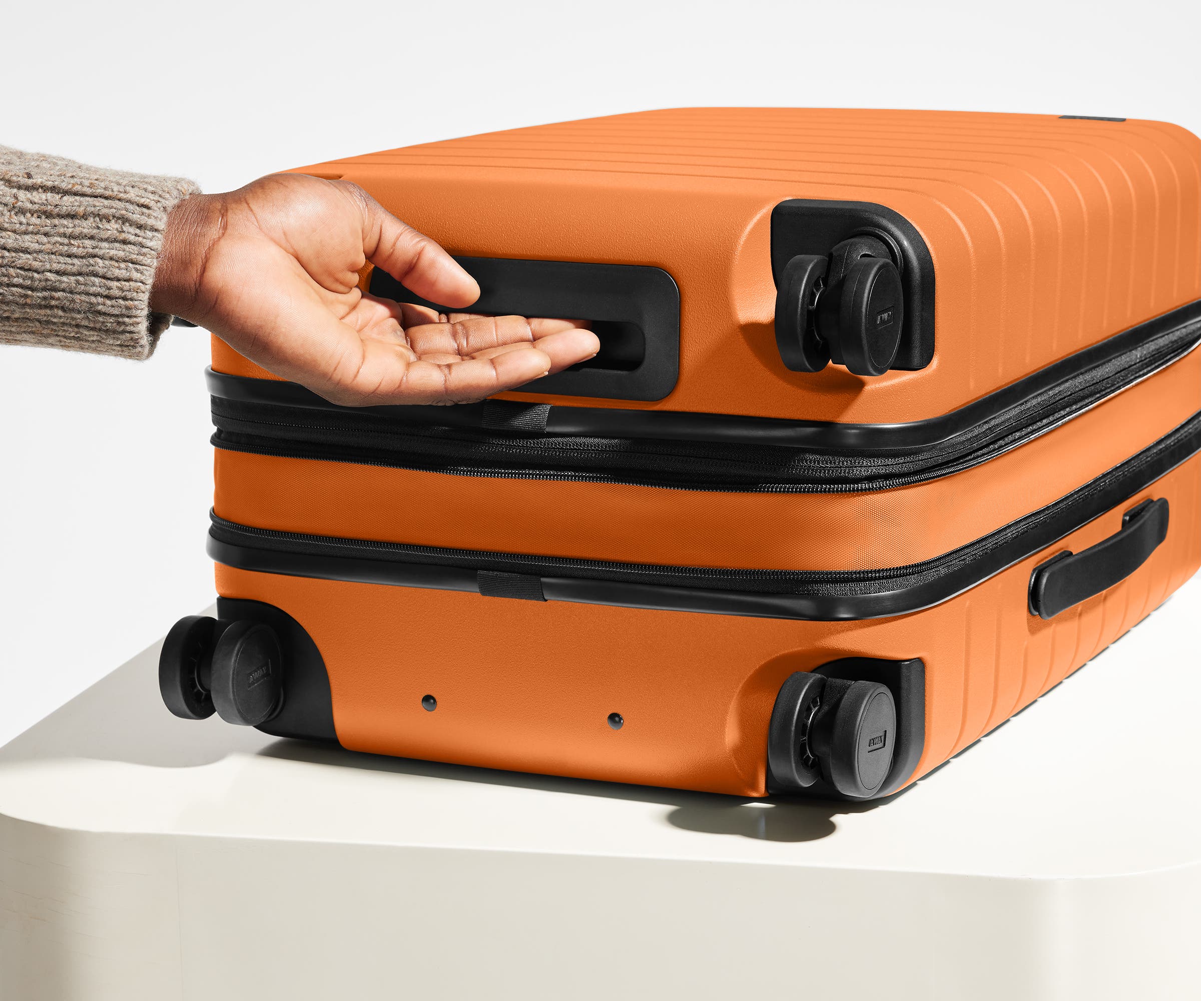 The Carry On Flex in Sorbet Orange - Lightweight Expandable Suitcase for Travel, Business & Weekend Getaways | Perfect for Airplane Cabin & Road Trips