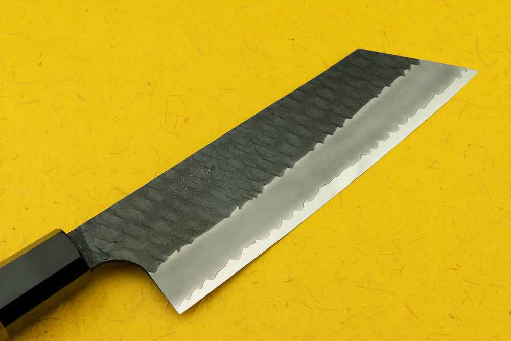 Nigara SG2 Kurouchi Tsuchime Kiritsuke Nakiri Knife 180mm - Premium Japanese Kitchen Knife for Slicing Vegetables & Herbs - Perfect for Home Chefs & Professional Kitchens
