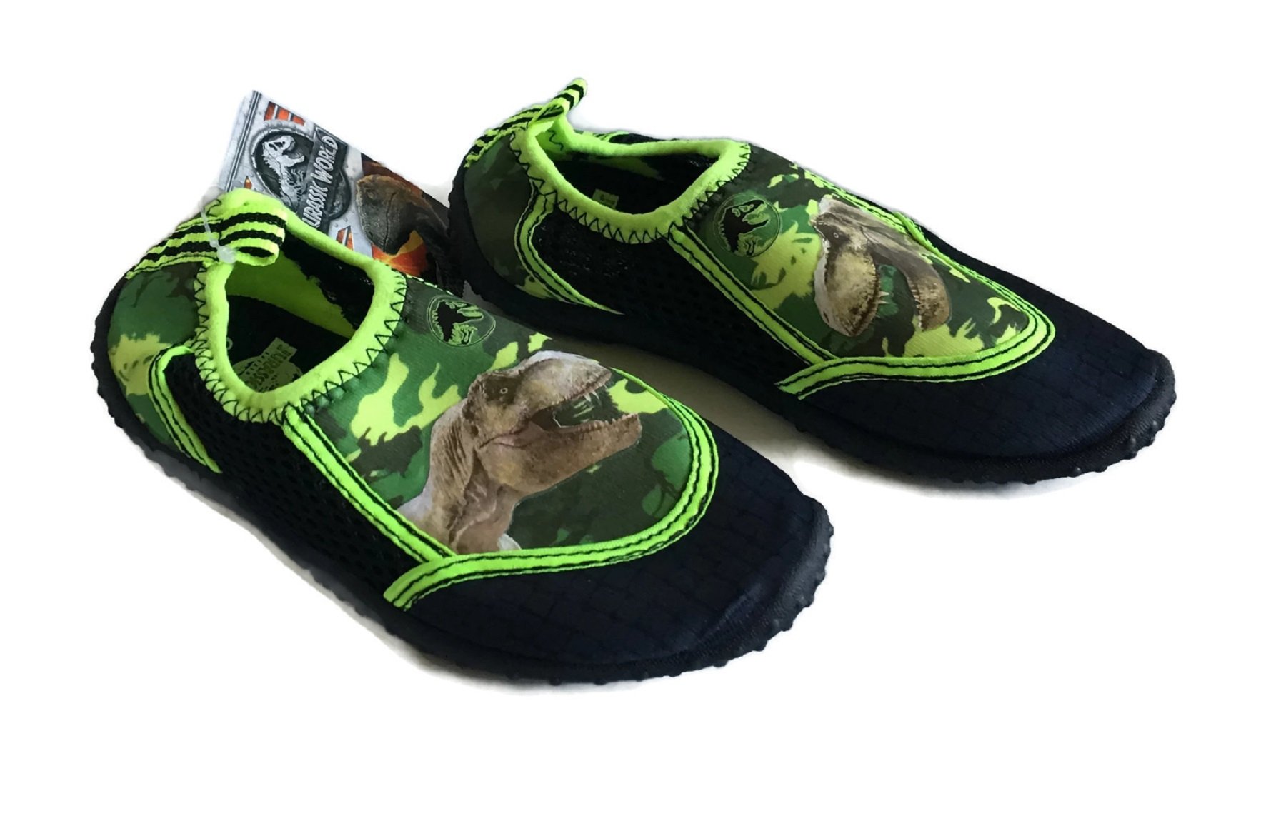 ACI Jurassic Park Boys Mesh Water Shoes - Quick-Dry Aqua Socks for Swimming, Beach, Pool & Water Sports - Lightweight & Comfortable Kids Water Shoes