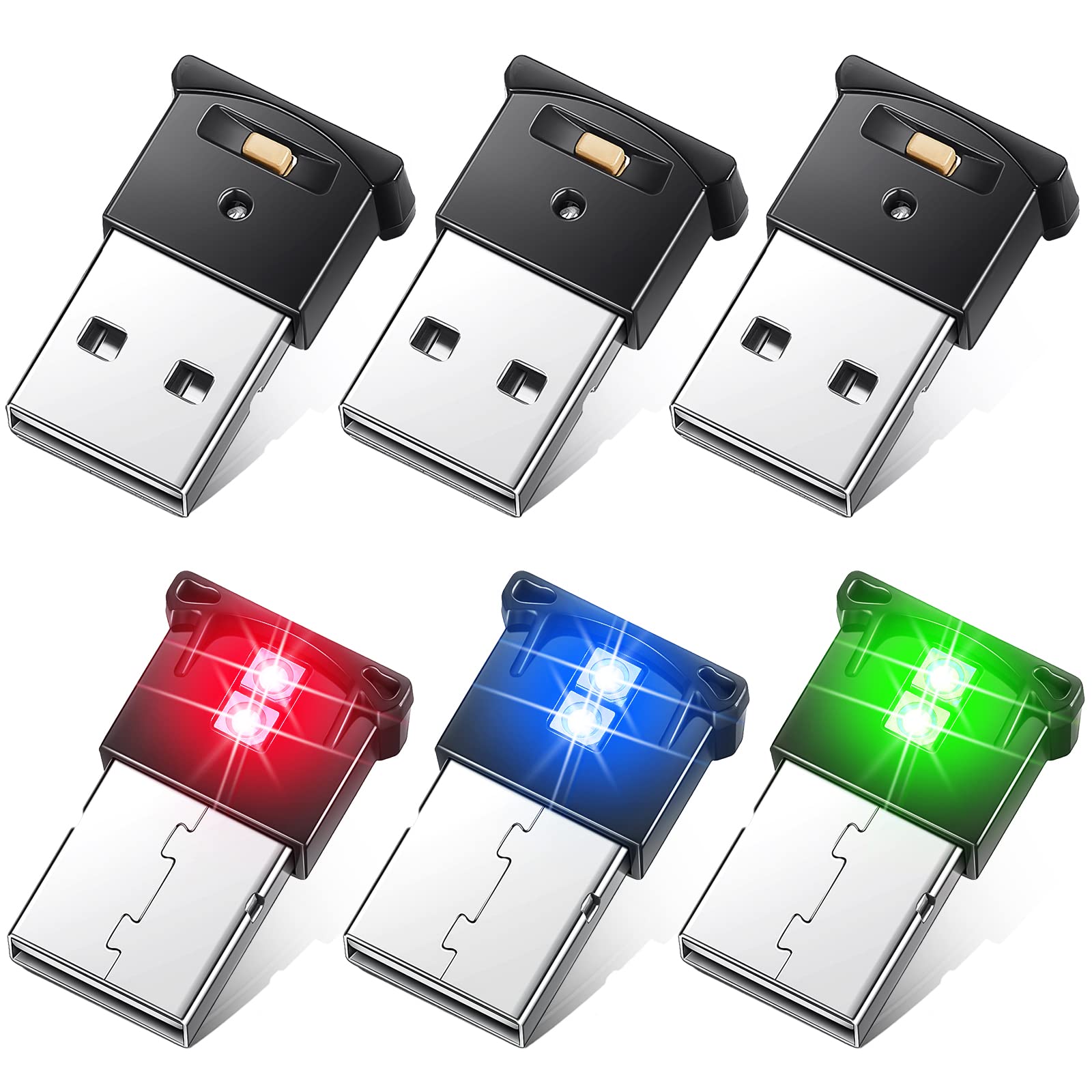 Frienda Mini USB LED Light - 8 Pack Multicolor 5V Car Interior Lighting, Adjustable Brightness Smart USB Atmosphere Lamp for Laptop, Keyboard, Office & Home Decor - Perfect for Night Reading, Gaming Setup, and Mood Lighting