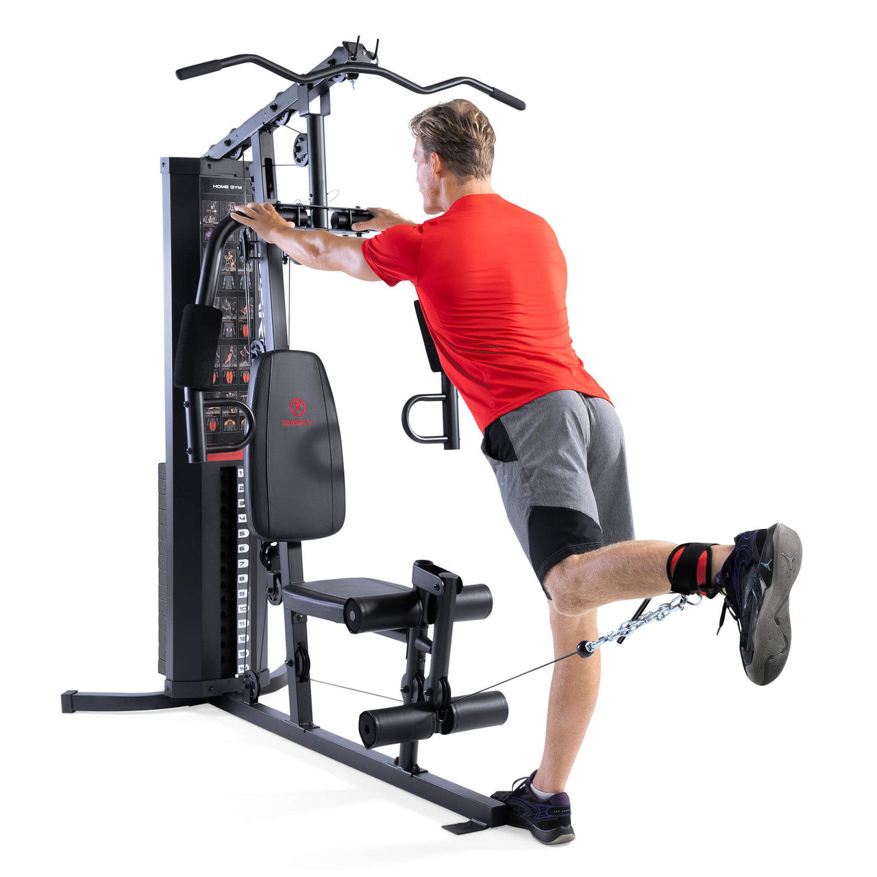 Marcy MWM-8178 150lb Stack Weight Home Gym - All-in-One Strength Training Equipment for Full Body Workout | Perfect for Home Fitness & Small Spaces