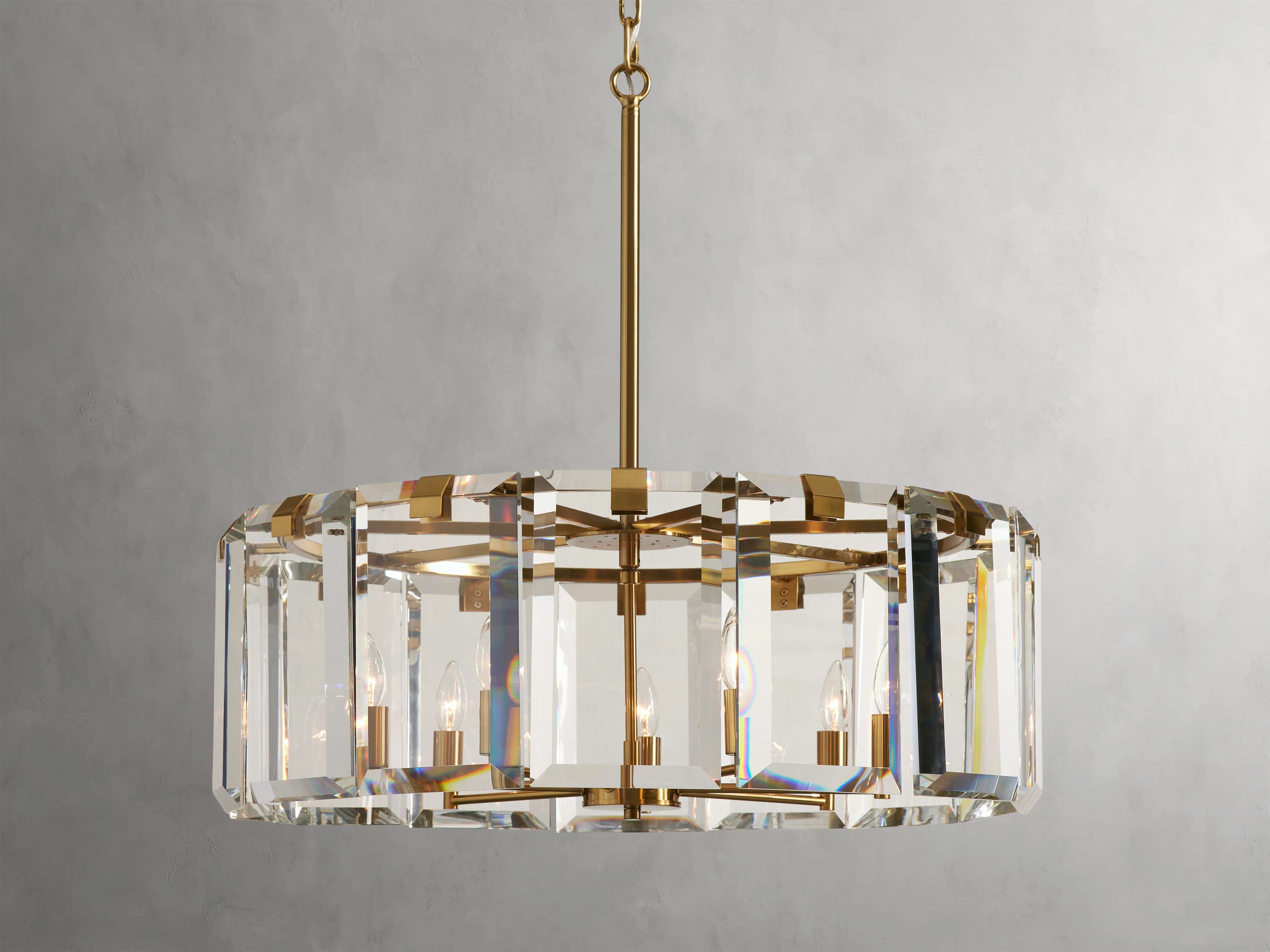 Amaya Round Crystal Chandelier - Modern Ceiling Light Fixture for Dining Room, Bedroom & Living Room Decor | Elegant Lighting Solution for Home & Office Spaces