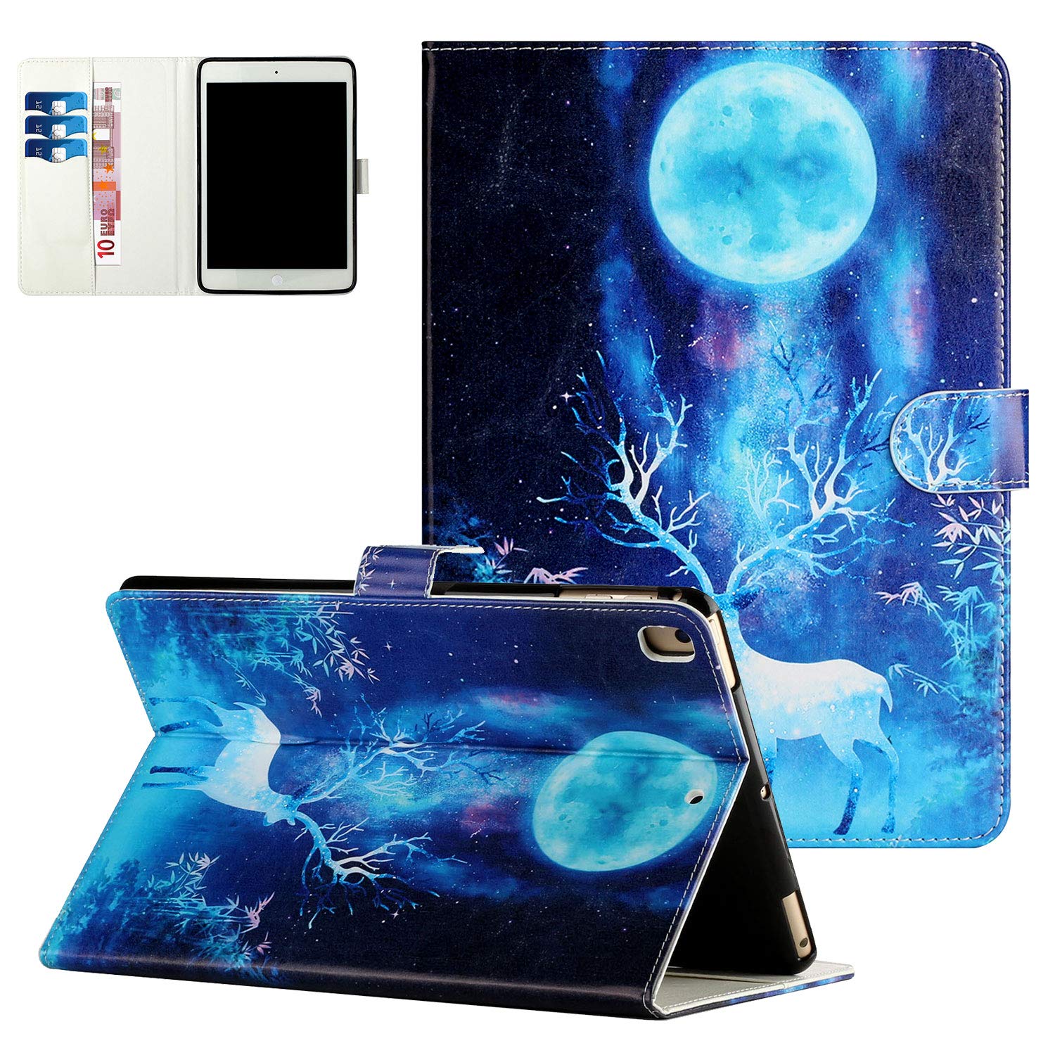 Premium PU Leather iPad 9.7 Case (2018/2017 6th/5th Gen, Air 2/Air 1) - Auto Sleep/Wake, Adjustable Stand, Protective Wallet Cover by UGOcase | Perfect for Work, Travel & Home Use