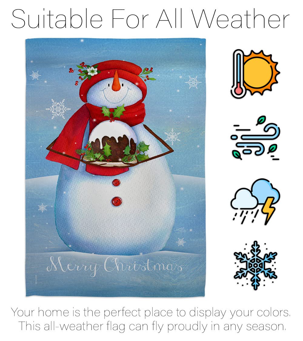 Snowman Christmas Flag Set 28x40