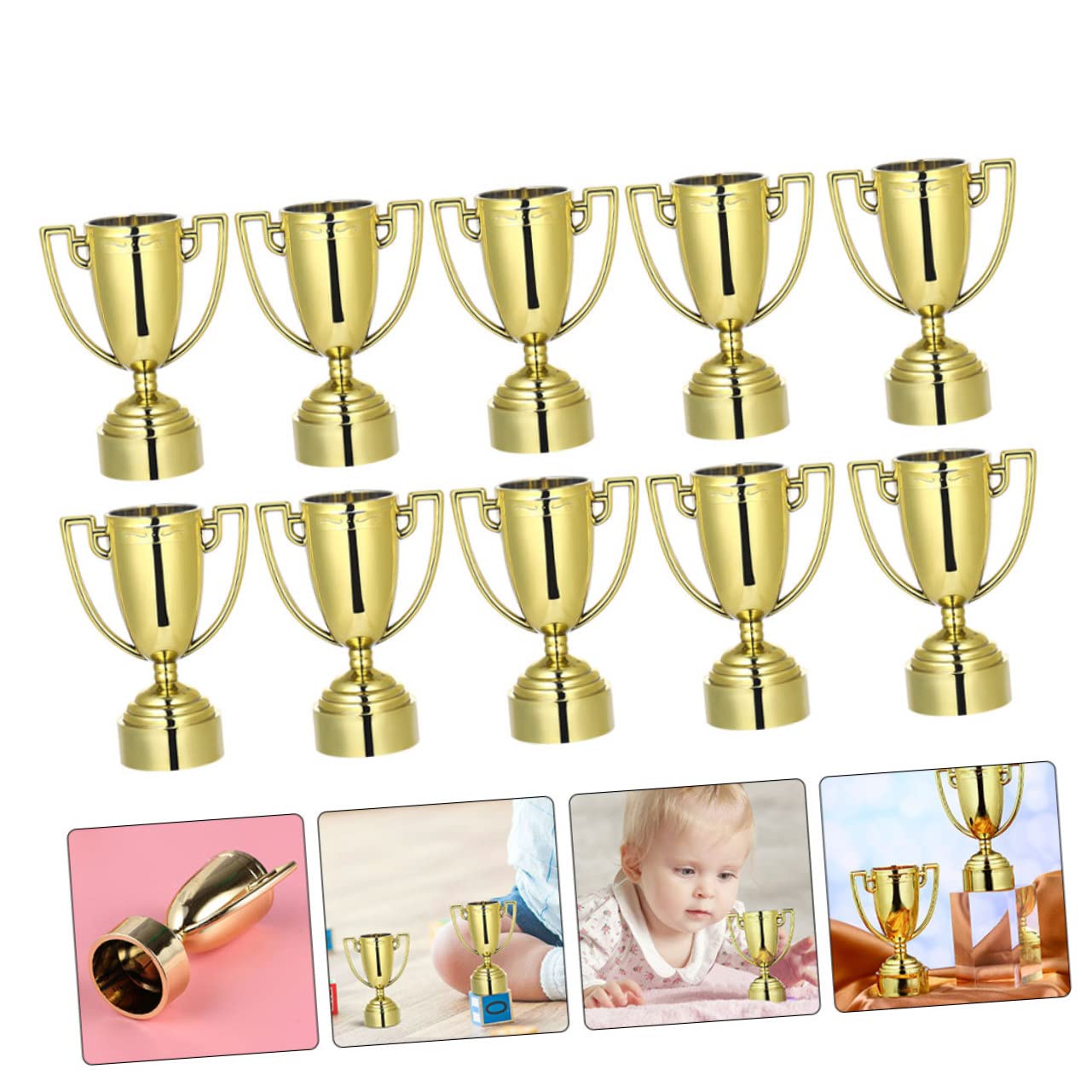 BESPORTBLE 20-Piece Plastic Trophy Reward Set for Kids - Perfect for Sports Awards, Classroom Prizes & Motivational Gifts