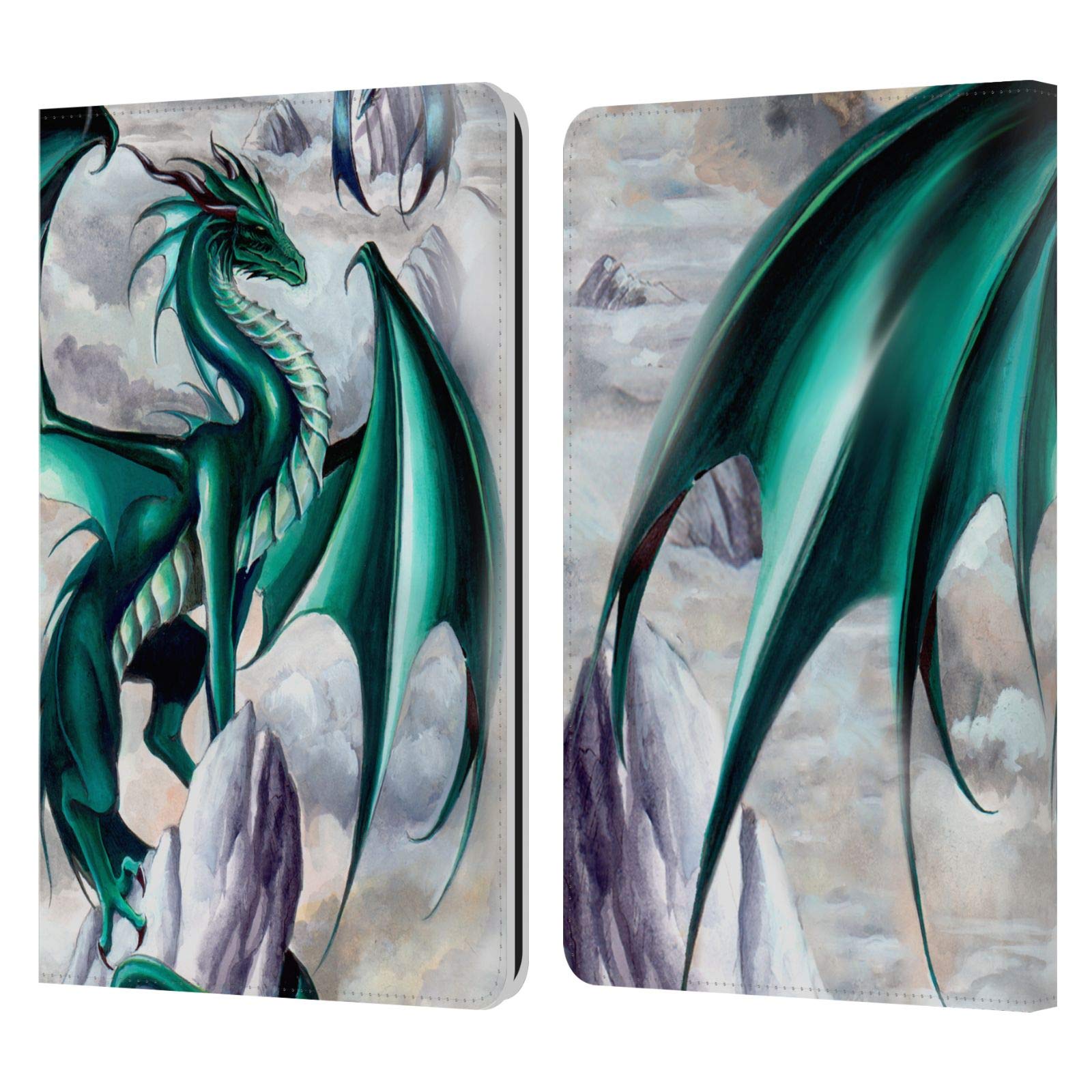 Officially Licensed Ruth Thompson Tempest Dragons 2 Leather Book Wallet Case Cover for Kindle Paperwhite 1/2/3 - Perfect for Reading & Travel Protection