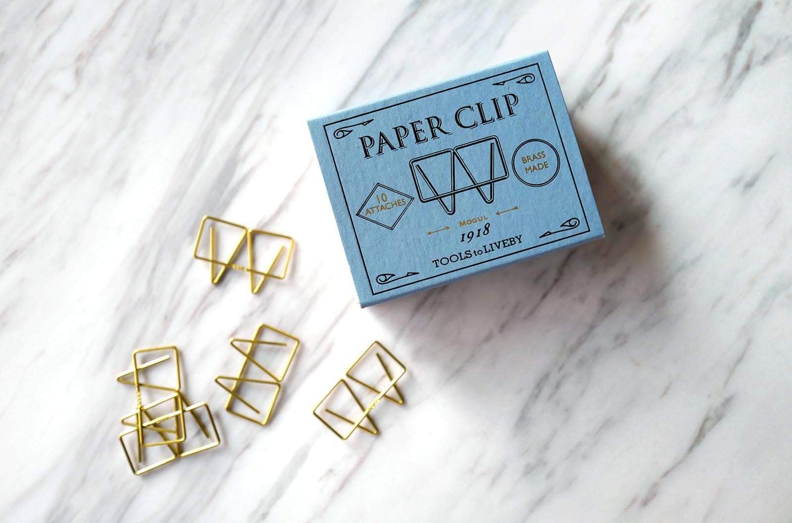 Premium Brass Paper Clips by Tools to Liveby - Elegant Office & School Supplies for Organizing Documents, Perfect for Home, Office & Gift Giving