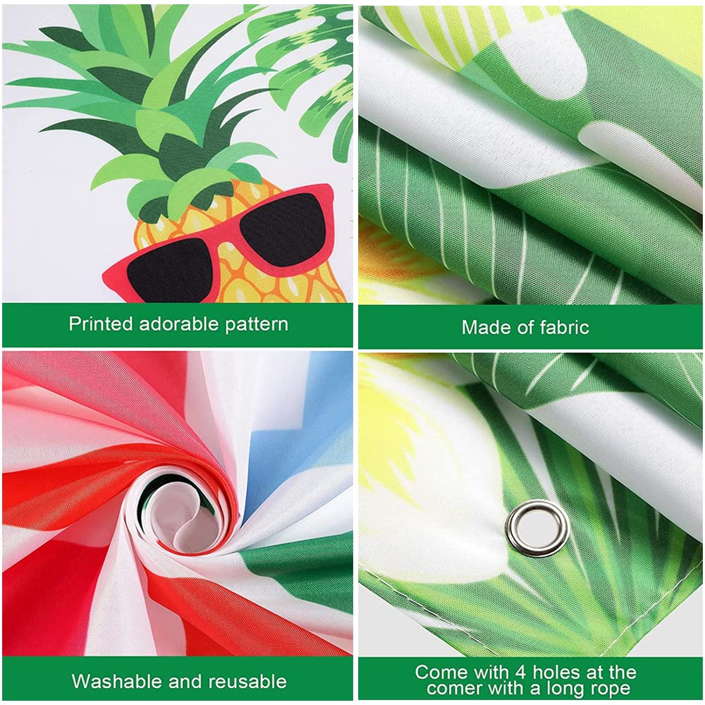 Tropical Hawaiian Luau Party Decorations - Summer Beach Backdrop, Flamingo Banner & Large Yard Sign for Birthday Photo Background | Outdoor Decor, Luau Theme Party Supplies (Perfect for Backyard Celebrations, Tropical Themed Events, and Summer Gatherings)