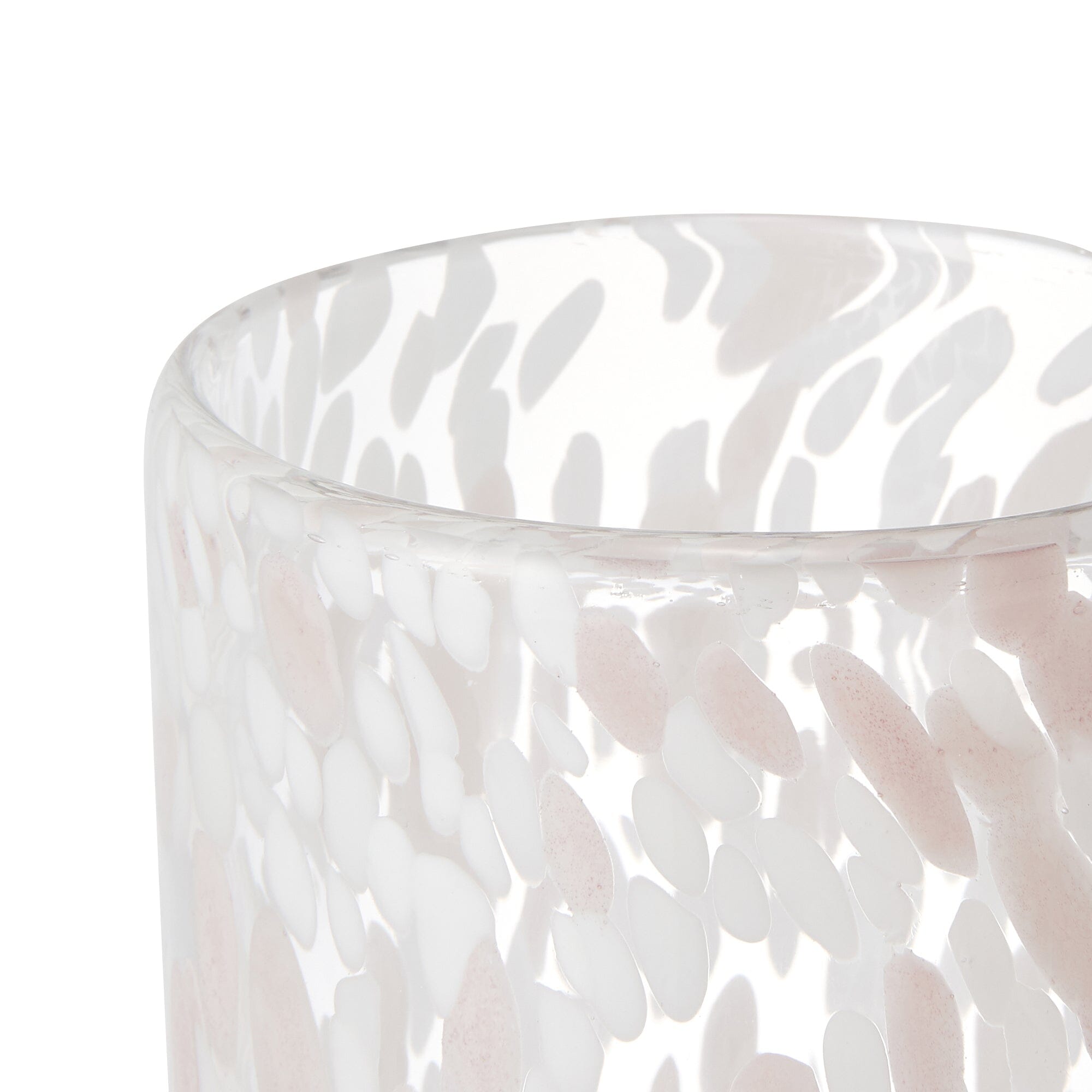 Dot Pattern Flower Vase - Light Pink Ceramic Home Decor for Living Room, Bedroom, Wedding Centerpiece & Gift Idea