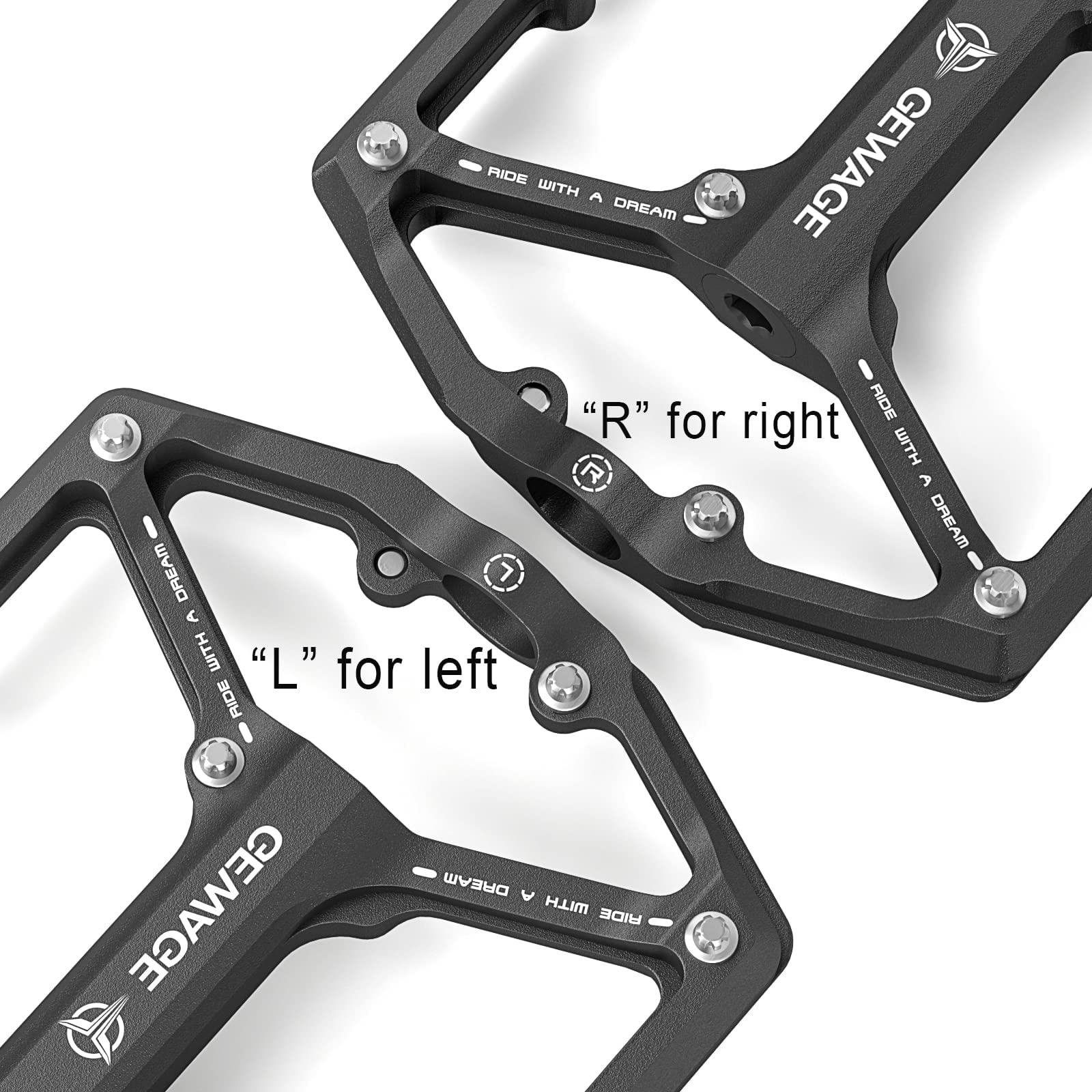 GEWAGE Road/Mountain Bike Pedals - CNC Machined 9/16