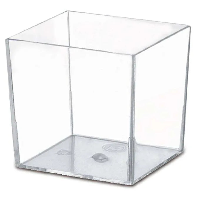 Comatec 2 oz Square Mini Glass - Small Drinking Glass for Whiskey, Espresso, Shots - Perfect for Home Bar, Office, and Parties