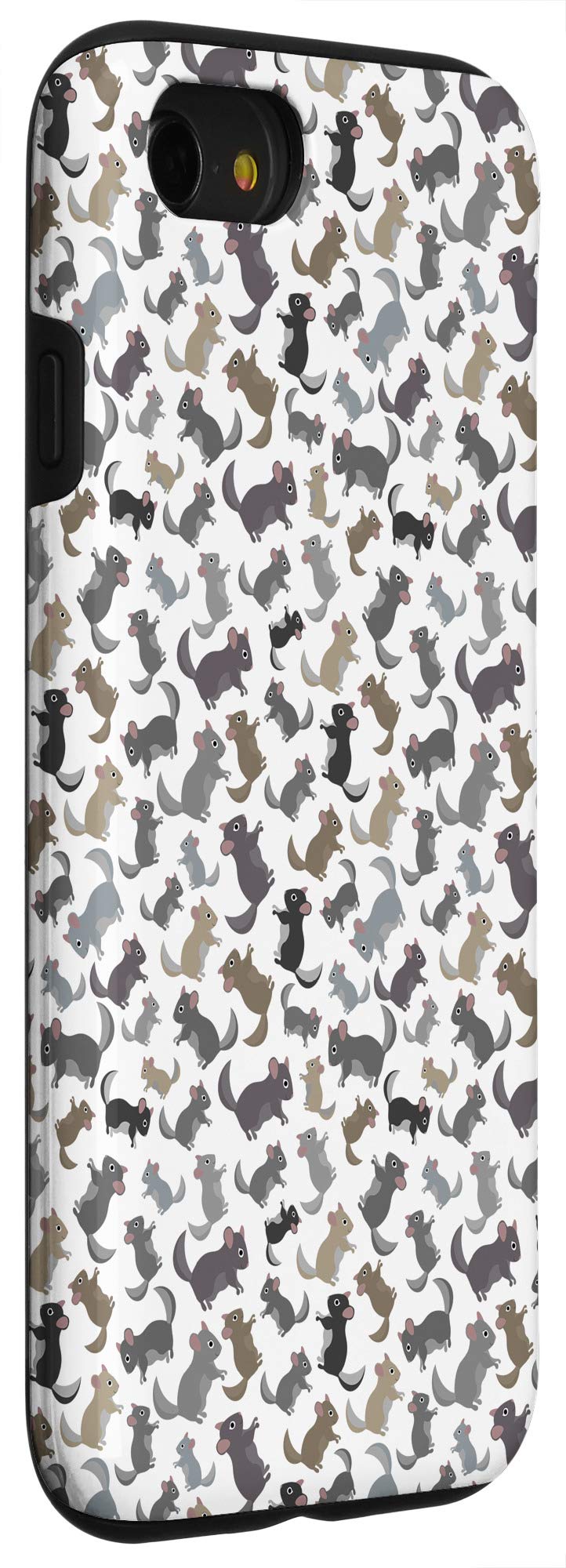 Premium White Chinchilla Pattern Phone Case for iPhone SE (2020)/7/8 - Slim Protective Cover with Soft Touch Finish - Perfect for Daily Use, Work & Travel