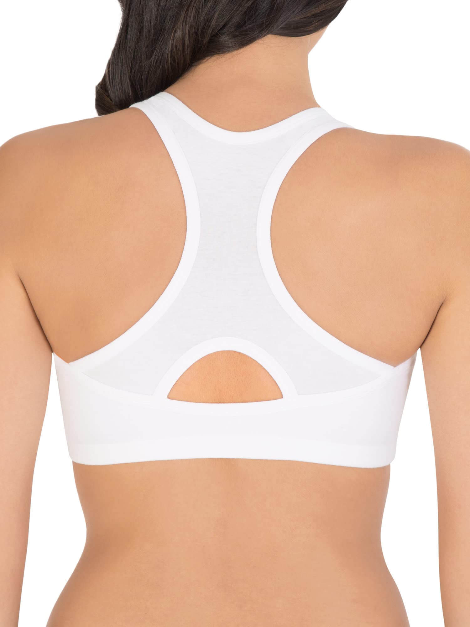Fruit of the Loom Women's Front Closure Built-Up Sports Bra - Comfortable Support for Yoga, Gym & Active Lifestyle