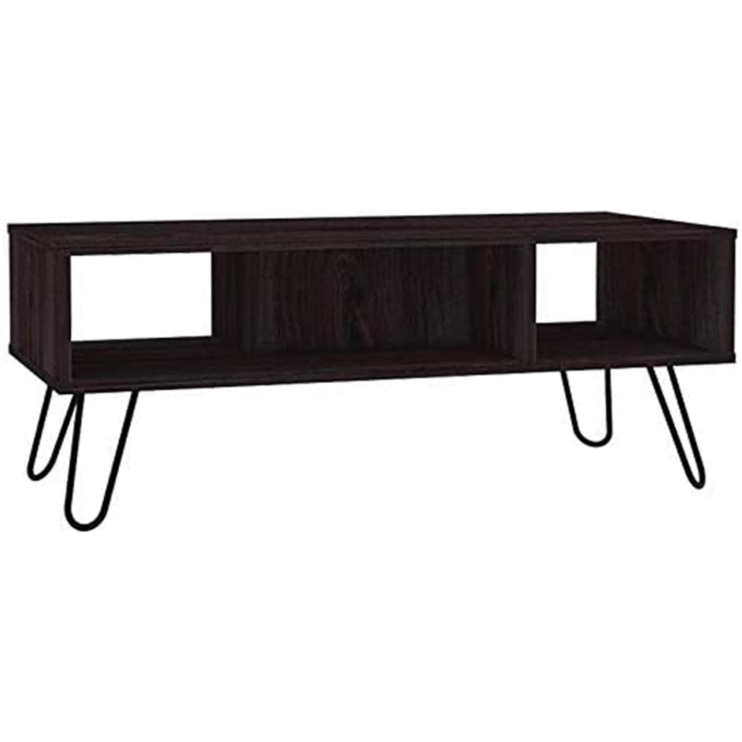 Tuhome Espresso Wood Coffee Table - Modern Living Room Furniture for Small Spaces, Home Decor, and Relaxing with Friends