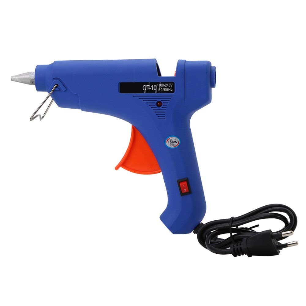 100W Hot Melt Glue Gun with Constant Temperature Control (100V-240V) - Crafting, DIY Repair & Home Improvement Tool with On/Off Switch | EU Plug Included | Perfect for Woodworking, Scrapbooking & Household Fixes