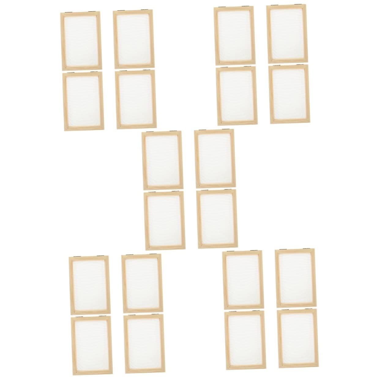 STOBOK 20 Pcs Wooden Paper Frame Craft Kit for Kids - DIY Educational Toys, Wood Crafts, Child Handicraft Molds - Perfect for Classroom Projects, Birthday Gifts & Creative Play
