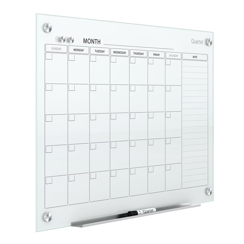 Magnetic Glass Monthly Planner - Reusable Dry Erase Calendar Board for Home, Office & School - Perfect for Scheduling, Organizing & Goal Tracking