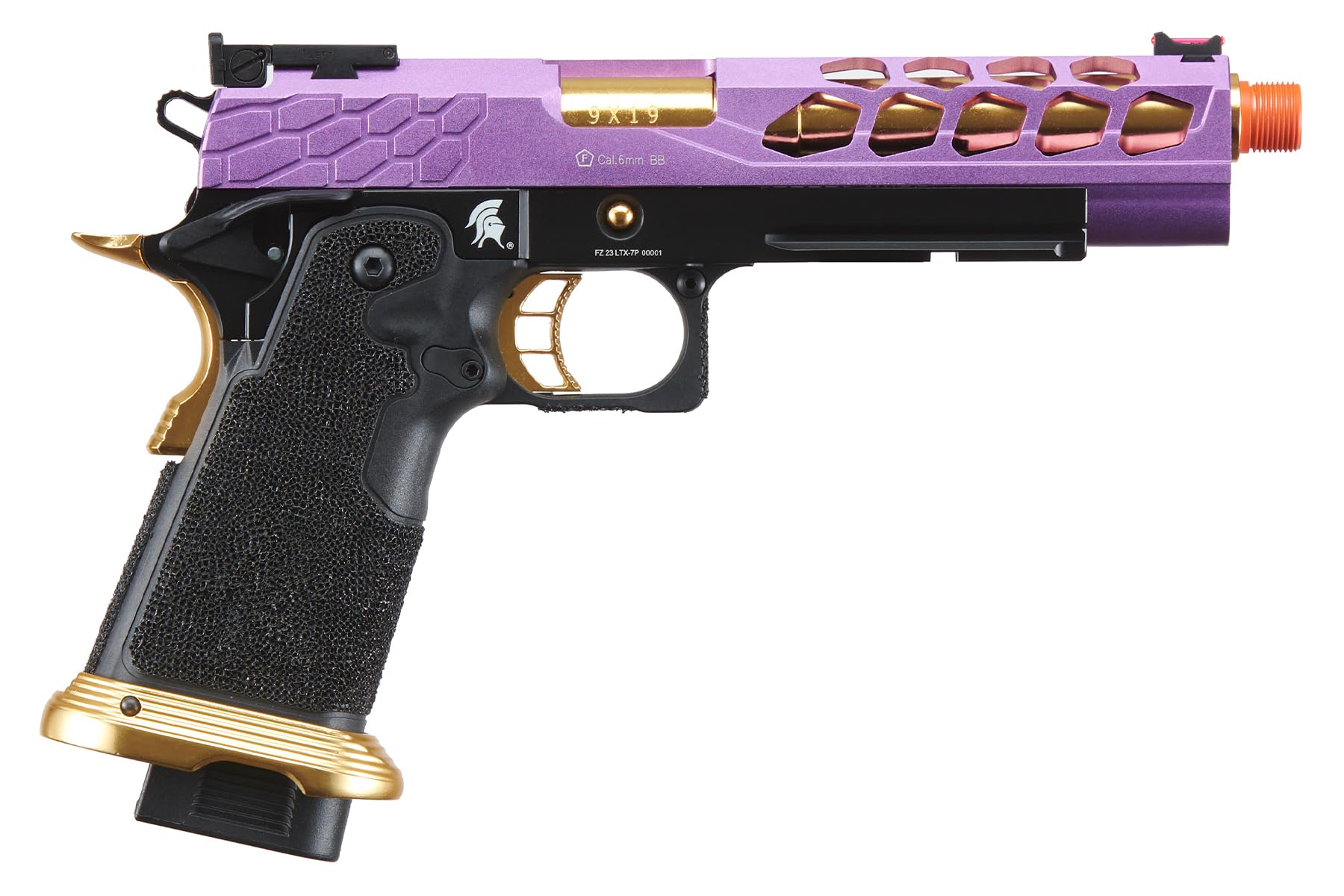 Lancer Tactical Airsoft Pistol STRYK Hi-Capa 5.1/4.3 Full Metal Gas Blowback GBB Pistol 330 FPS - for Competitive Shooting, Training & Airsoft Battles