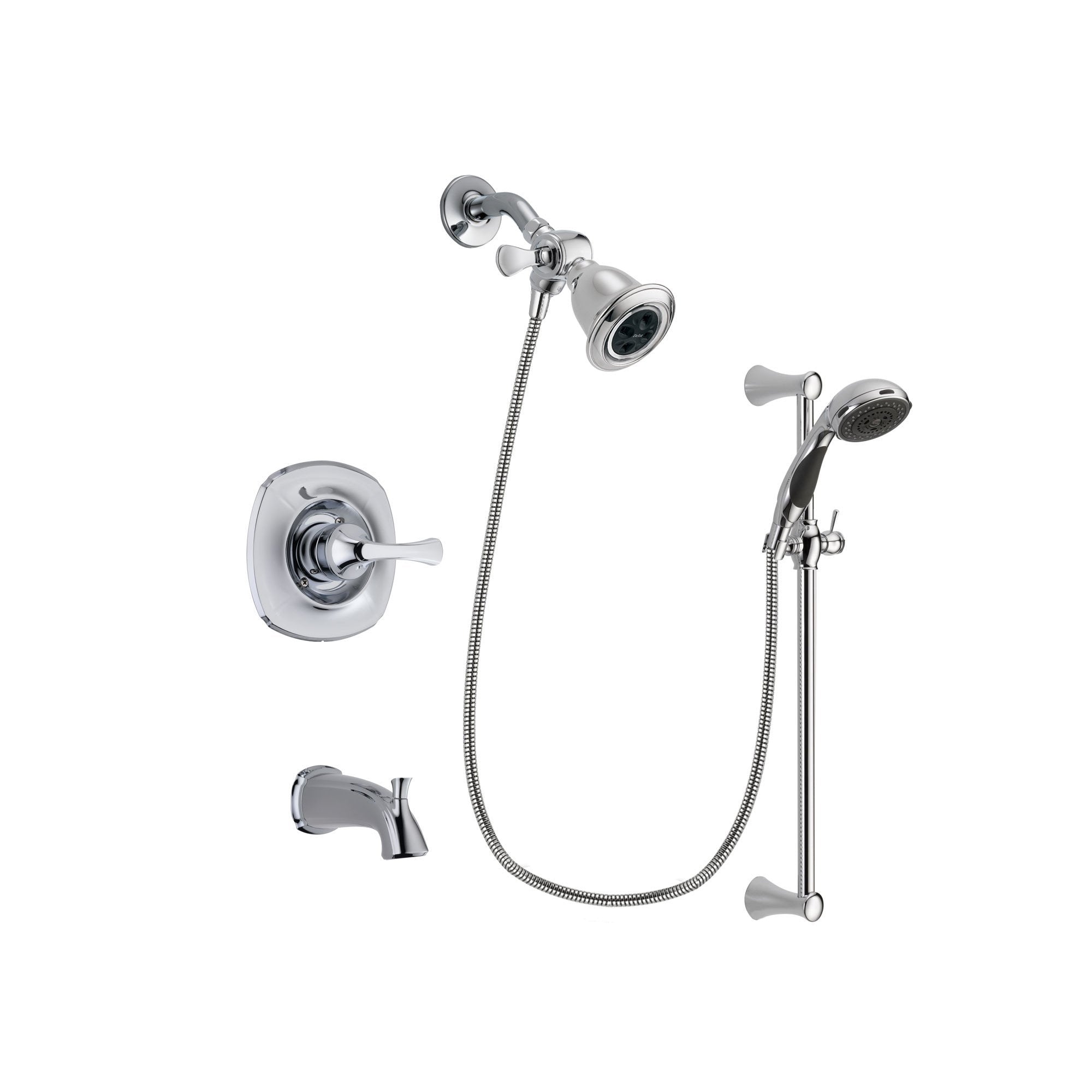 Delta Addison Chrome 2-Handle Tub and Shower Faucet System with Hand Shower DSP0747V - Perfect for Bathroom Renovation & Spa-Like Shower Experience