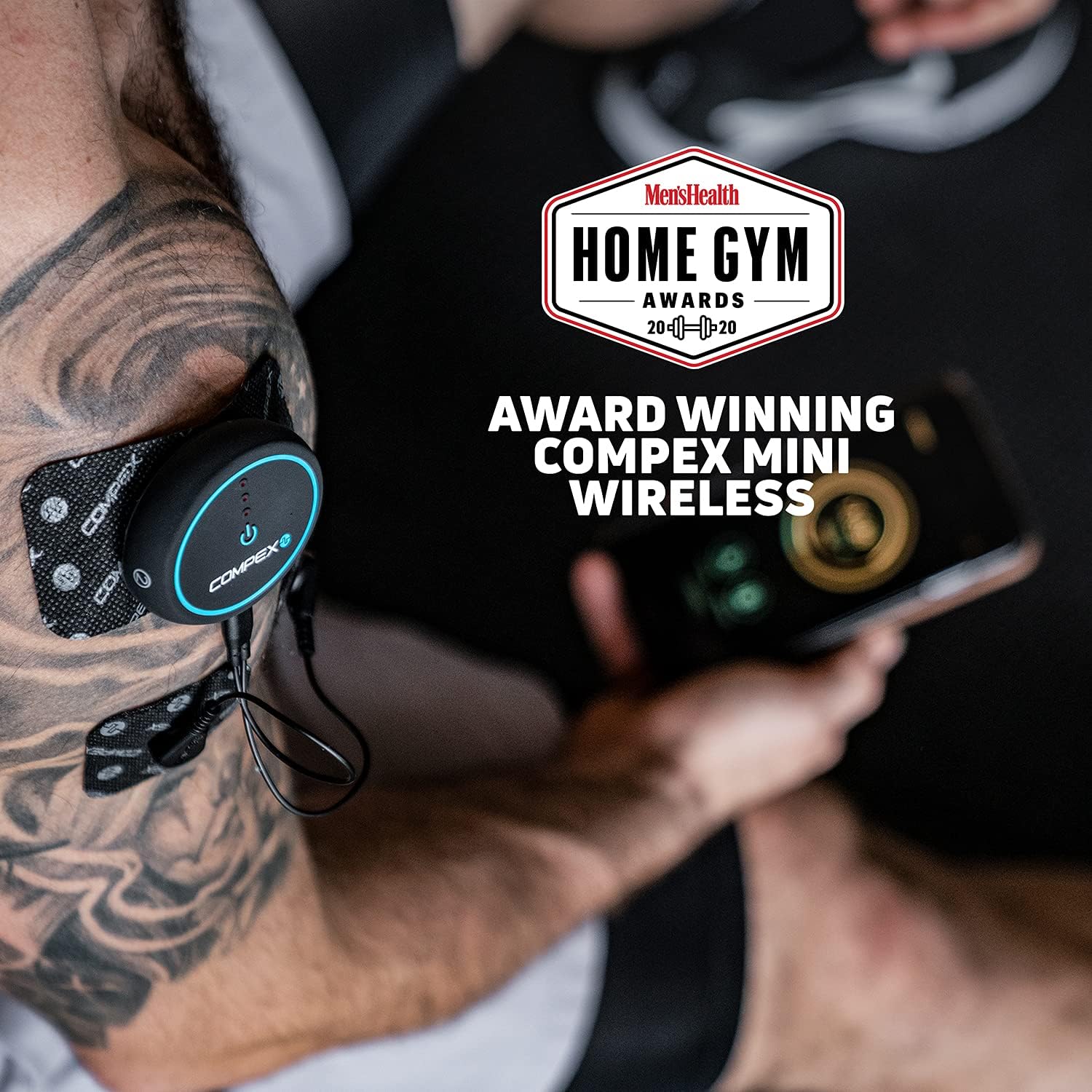 Compex Mini Wireless Electric Muscle Stimulator (EMS & TENS) - 2 Pods, Smartphone Compatible App for Apple & Android - Workout Recovery, Pain Relief & Muscle Training - Perfect for Athletes, Gym & Home Use