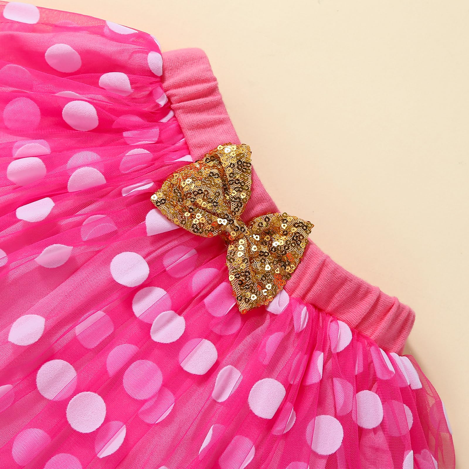 **Princess Birthday Outfits for Toddler Girls - Dot Mesh Tutu Skirt & Vest Tank Top Set - Perfect for Birthday Parties, Photo Shoots & Dress-Up Play**